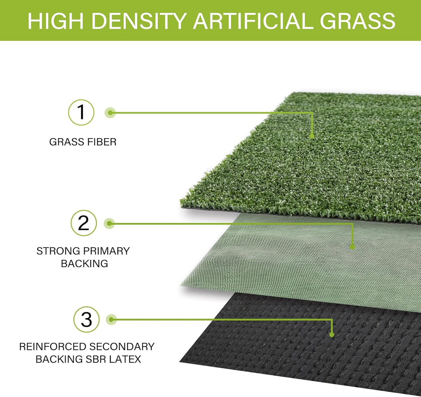 SUNTURF Dog Grass Pads 4 x 13 FT, 0.4" Artificial Grass Pee Pads for Dogs Potty Extra Large Fake Grass Rug Turf Mat for Dogs Training Garden Lawn Artificial Grass Rug Indoor Outdoor