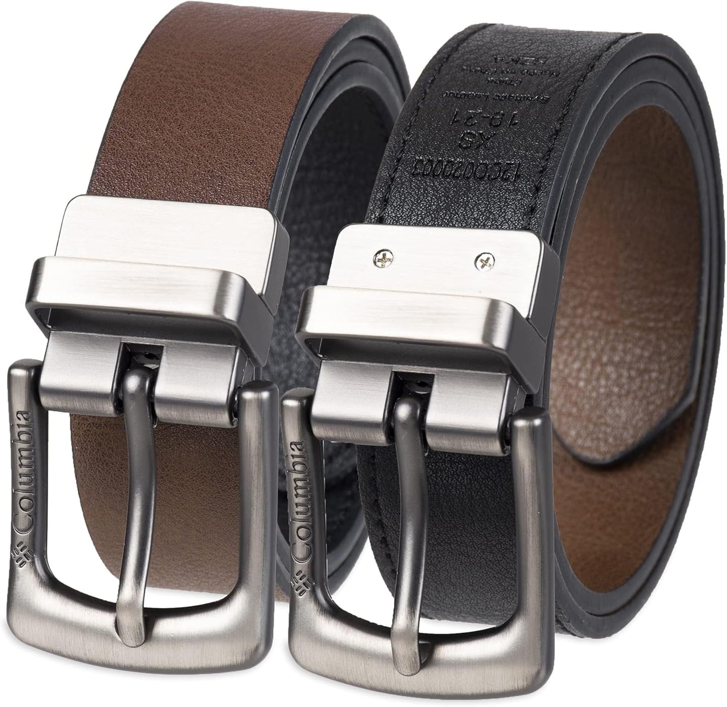 Columbia Boy's 2-in-1 Reversible Belt - Classic Strap for School, Casual & Dress Wear