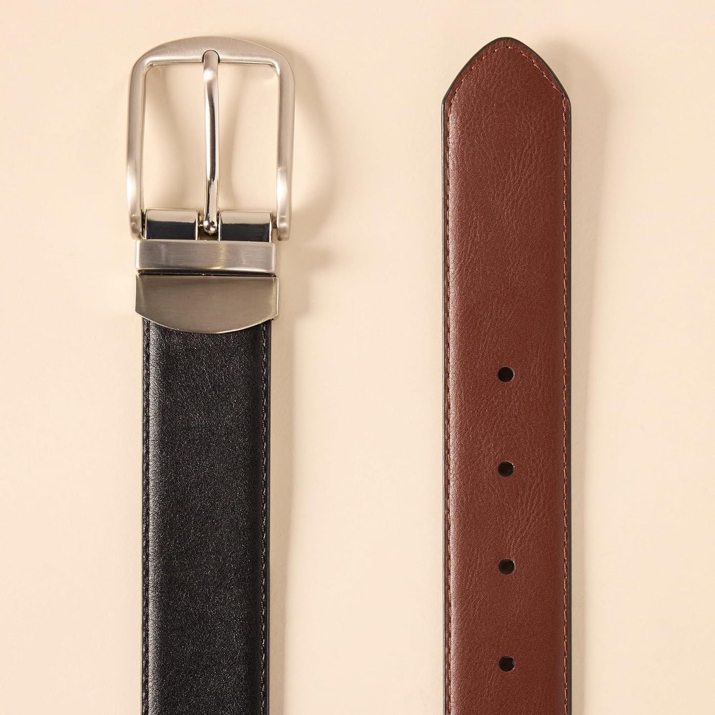 Amazon Essentials Men's Reversible Dress Belt