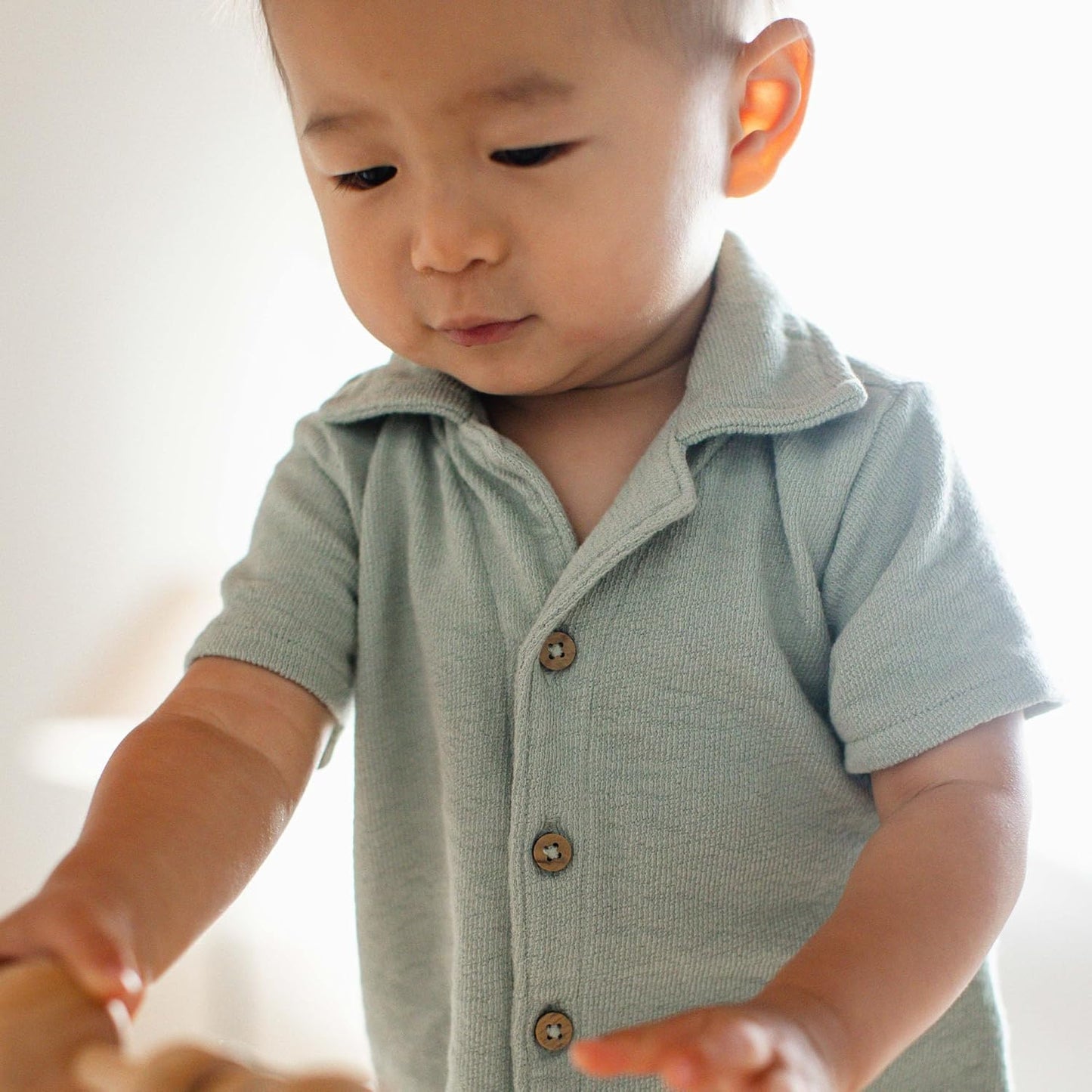 Burt's Bees Baby baby-boys Polo Rompers, 100% Organic Cotton One-piece Coverall and Layette Set