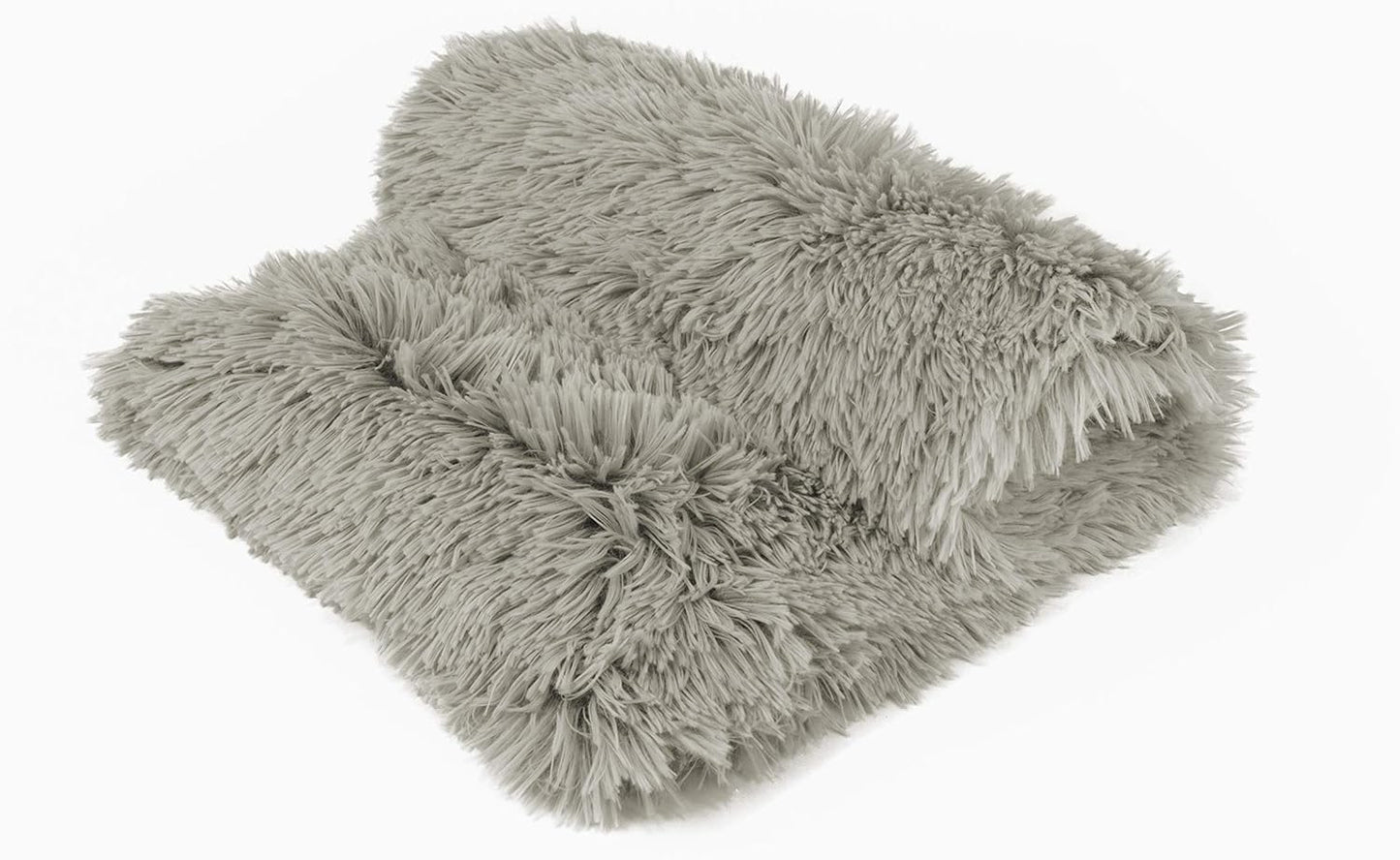 The Dog’s Blanket – Faux Fur Dog Blanket, Silver Grey, Large, 28x42