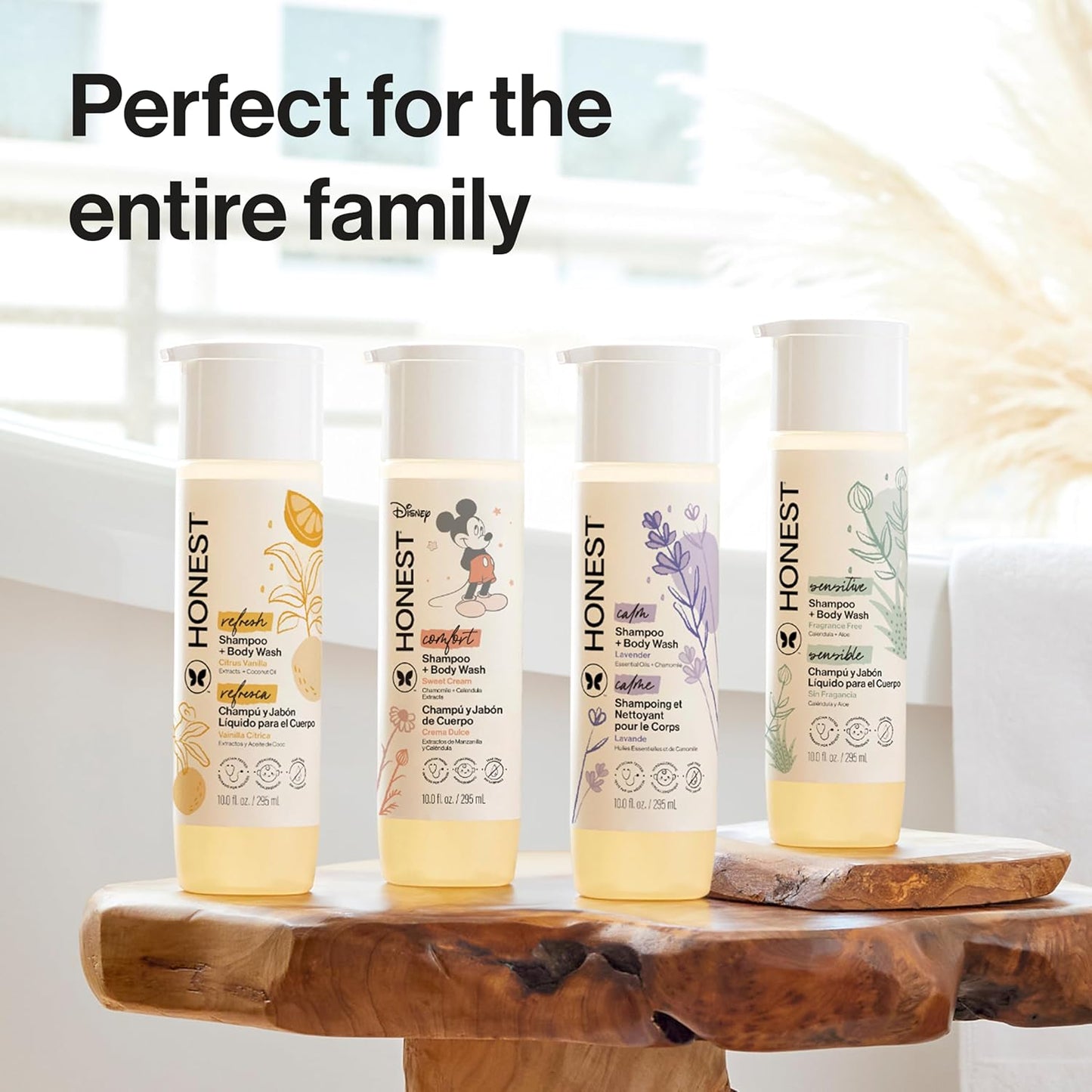 The Honest Company 2-in-1 Baby Shampoo & Body Wash, Tear-Free, Hypoallergenic, Naturally Derived, Lavender Calm Scent, 10 fl oz