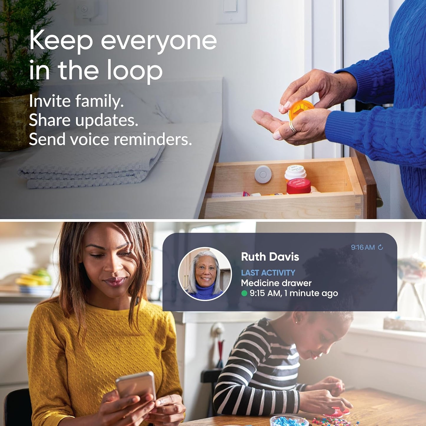 Medical Alert System, Fall Detection for Seniors, WiFi in Home Monitoring Safety System, Emergency Call Button, Custom Fall Alert, Virtual Caregiver, 60-Day Trial, Monthly Subscription