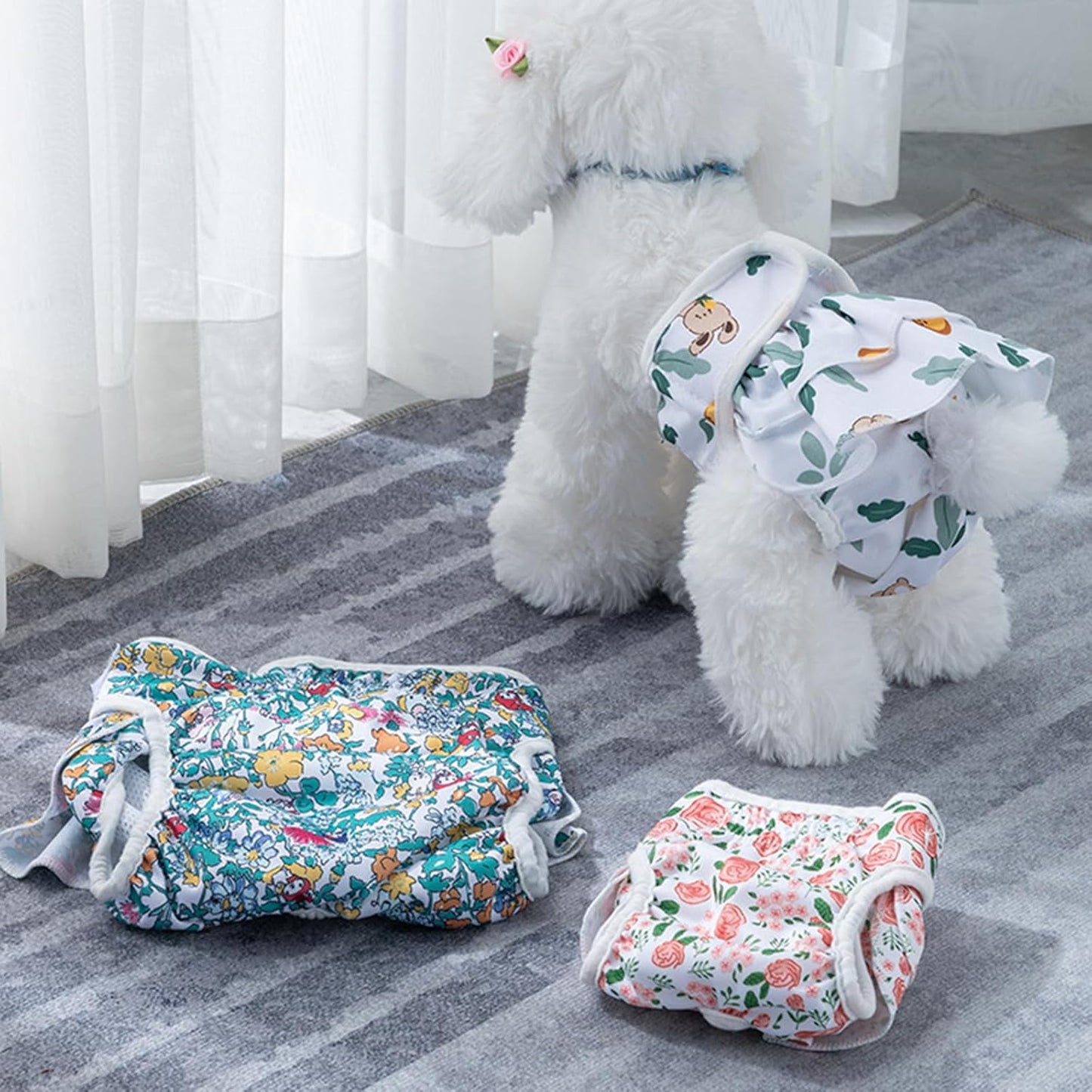 Dog Physiological Pants Girls Dog Diapers Washable Multi-Type for Girls Dogs Comfortable Reusable Girls Dog Belly Wraps