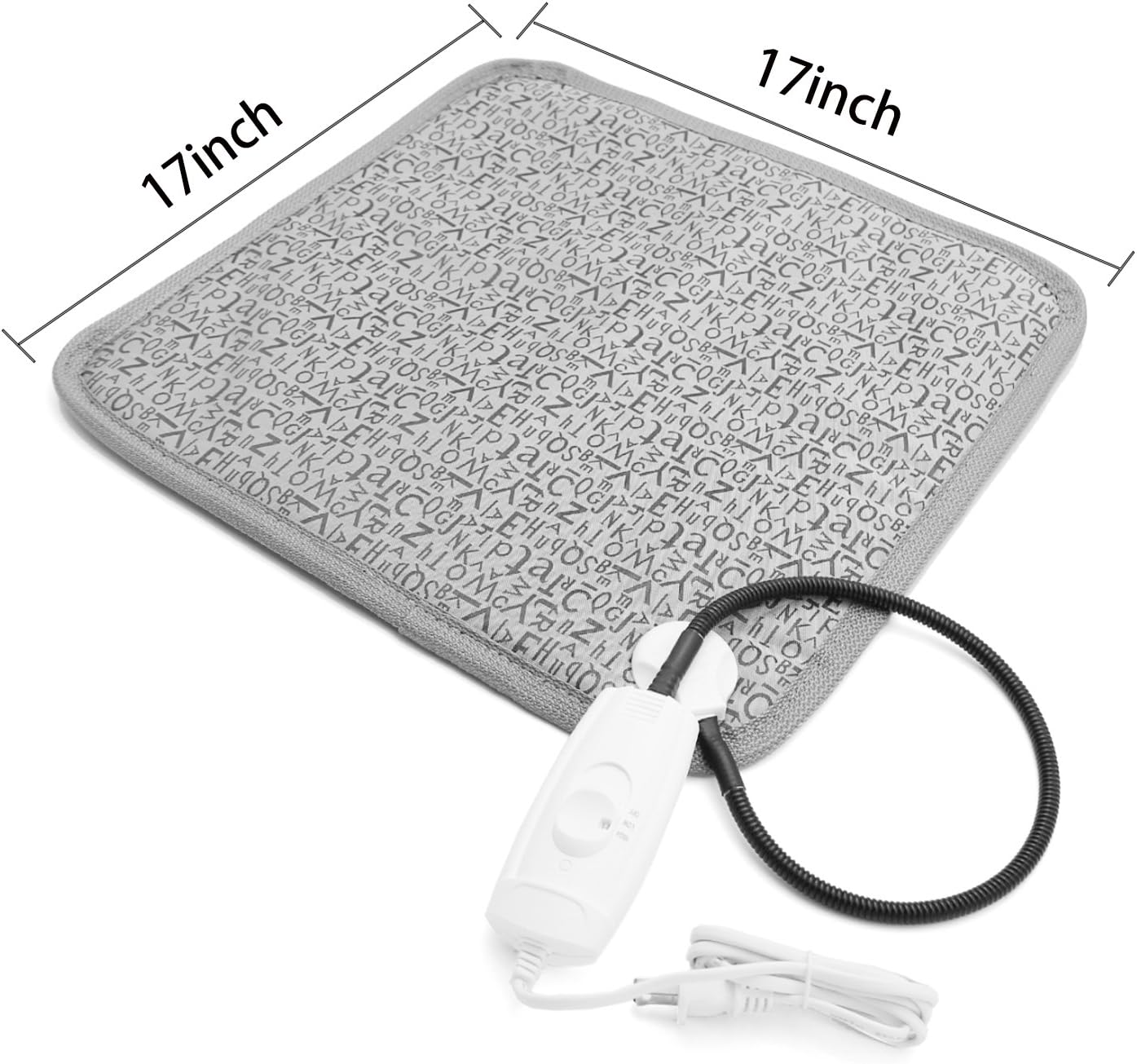 Pet Heating Pad, Dog Cat Electric Heated Blanket Mat, Temperature Warming Cushion Bed with Anti Bite Tube