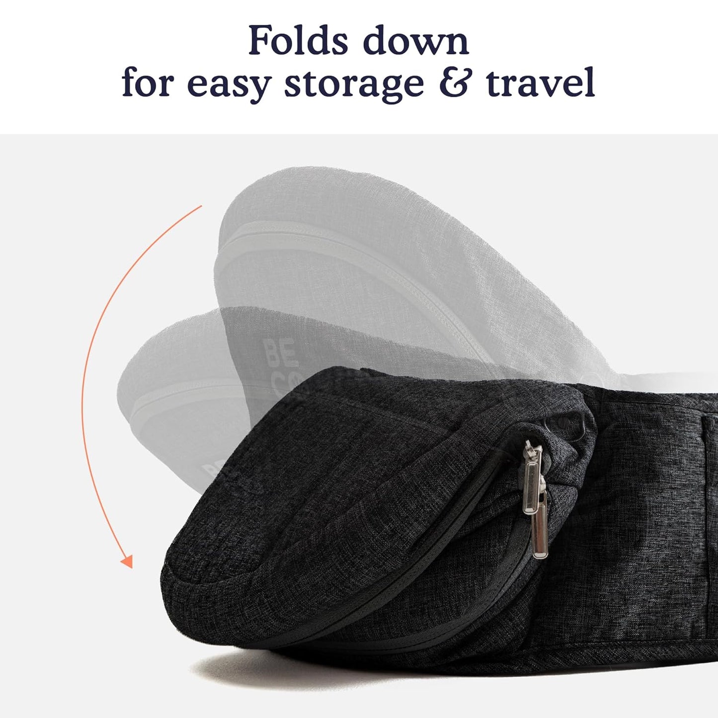 Beco Foldable Hip Seat Carrier - Baby 4-in-1 Easy-to-Use Carrier with Space-Saving Design for Newborn to Toddler (0-36 months/7-32.8 lbs (Black)