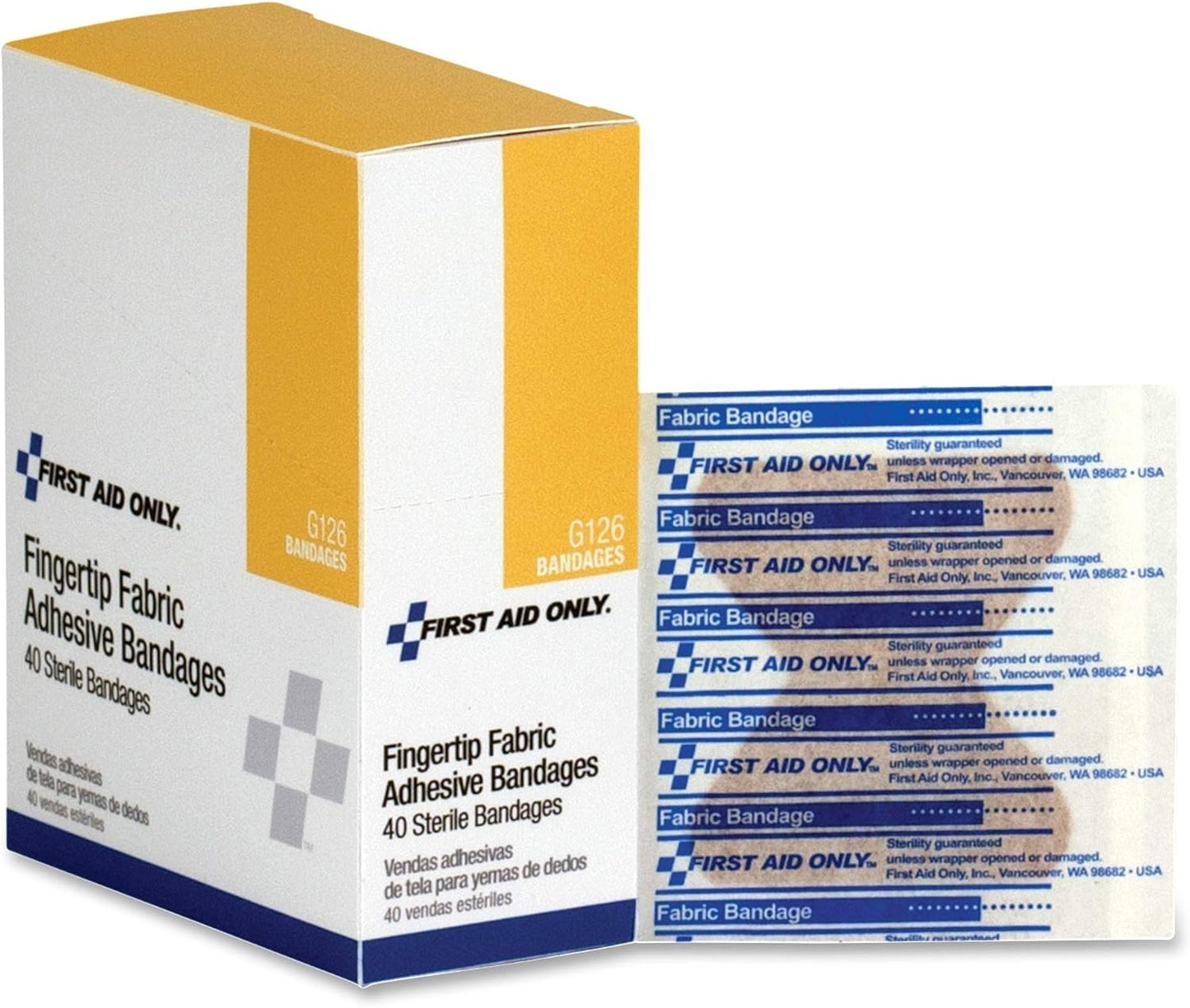 First Aid Only - G126 Fingertip Fabric Bandage, 40 Count