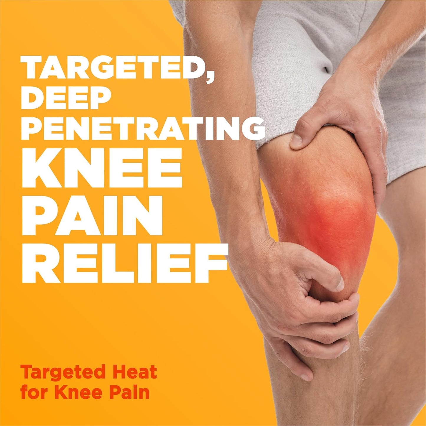 ThermaCare Knee HeatWraps - Targeted Knee Pain Relief with 8-Hour Therapeutic Heat - Flexible, Discreet, Drug-Free Portable Heat Therapy (2-Count)