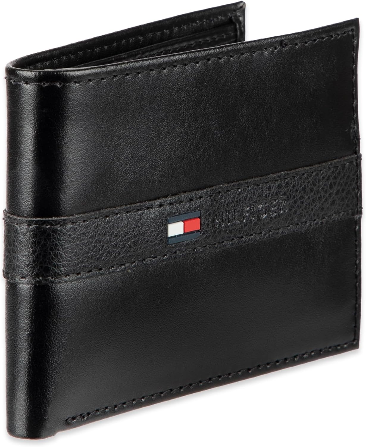 Tommy Hilfiger mens Leather Slim Bifold With Coin Pocket wallets