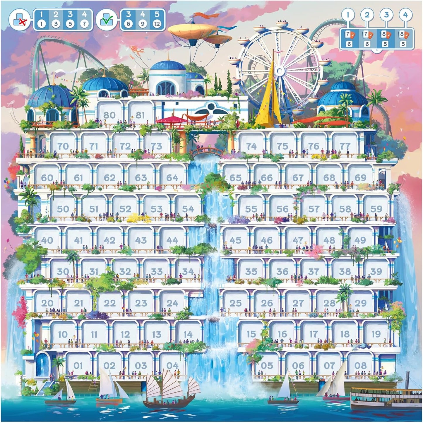 Waterfall Park Board Game - Build The Ultimate Amusement Park! Strategy Game, Fun Family Game for Kids and Adults, Ages 10+, 3-5 Players, 45 Minute Playtime, Made by Repos Production