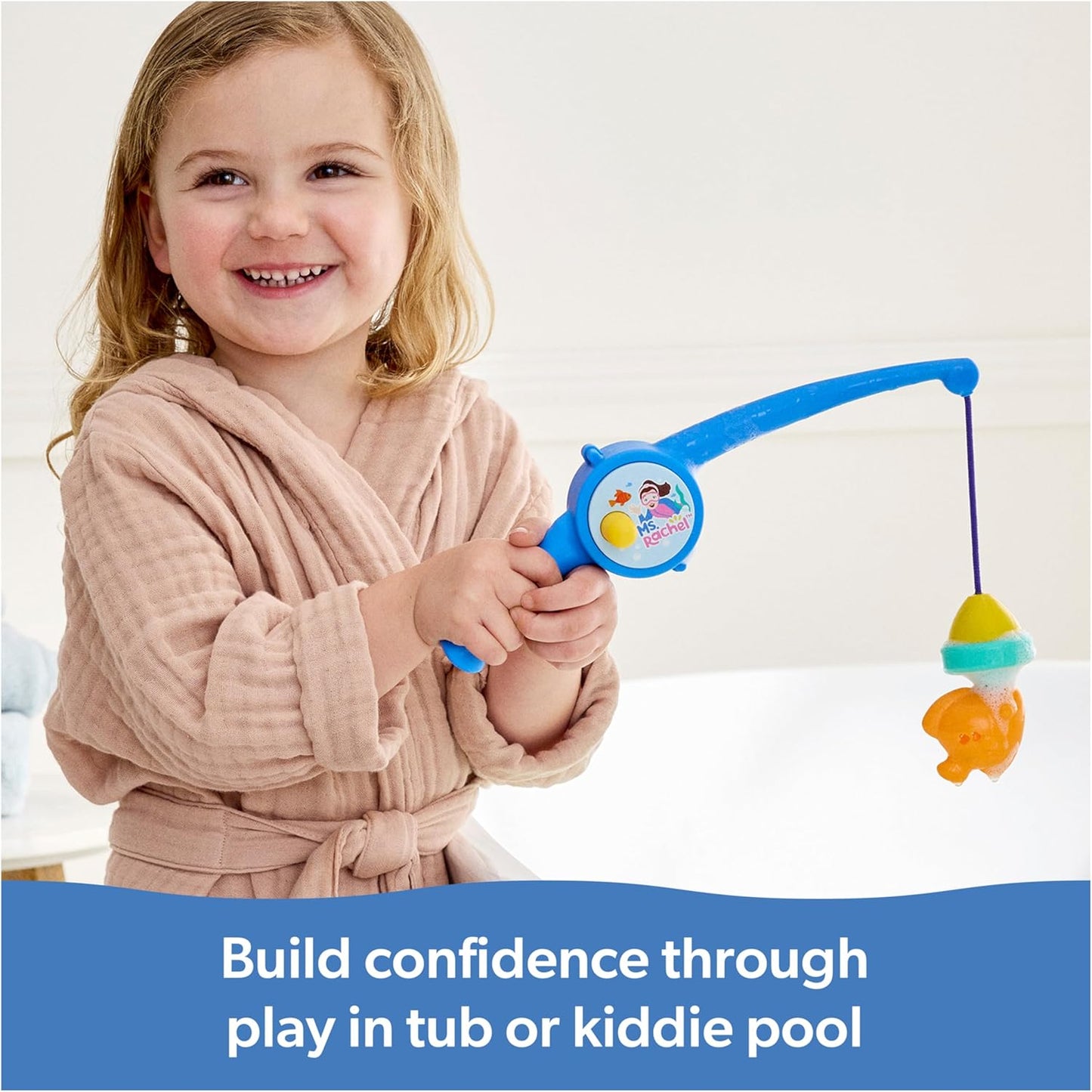 Ms. Rachel Official Counting Fishes Playset with 5 Floatable Toy Fish, Educational Toys & Toddler Toys for Girls & Boys Ages 2-3+ Years