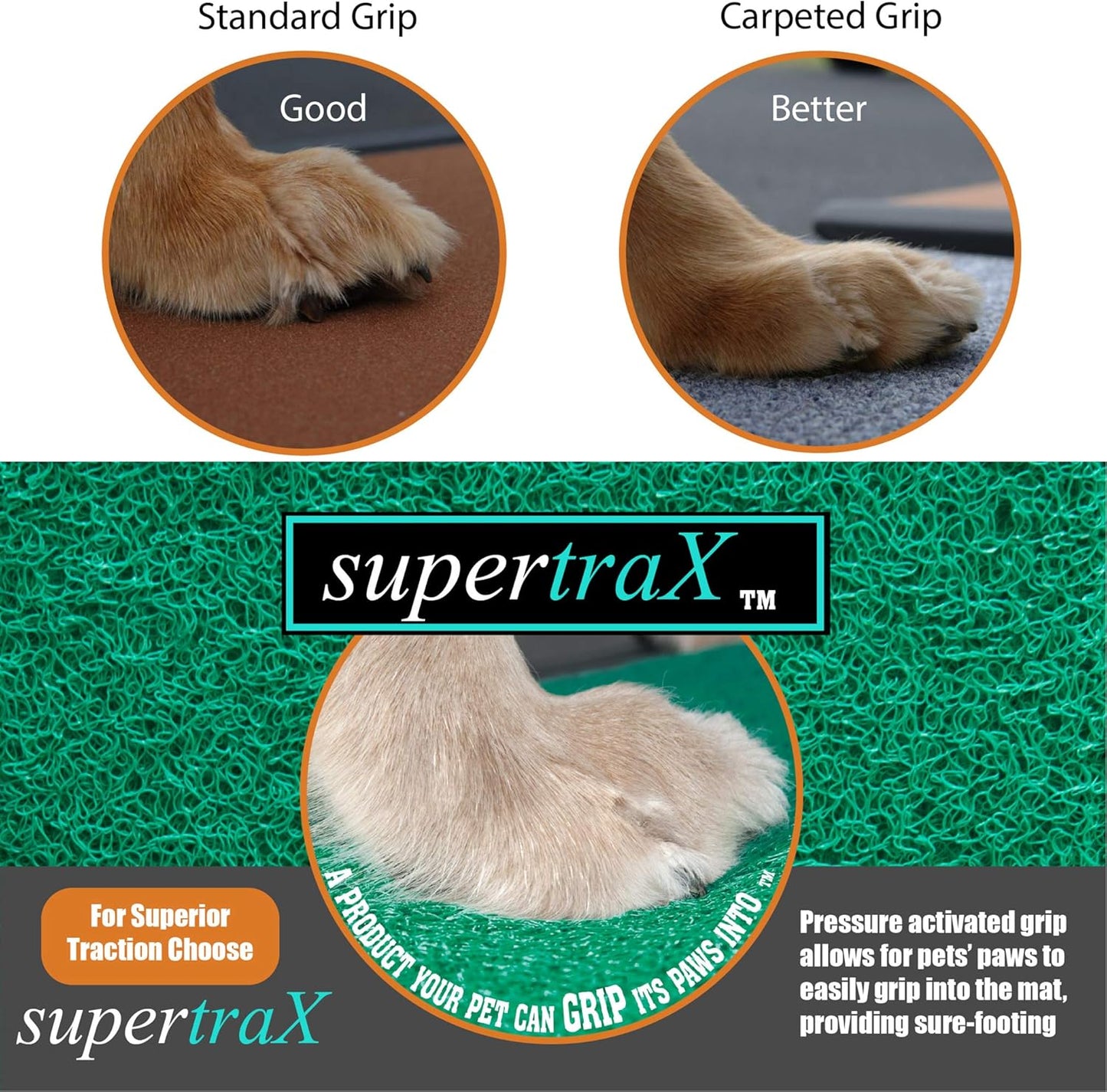 Pet Gear Travel Lite Ramp with supertraX Surface for Maximum Traction, 4 Models to Choose from, 66 in. Long, Supports 150 -200 lbs, Find the Best Fit for Your Pet