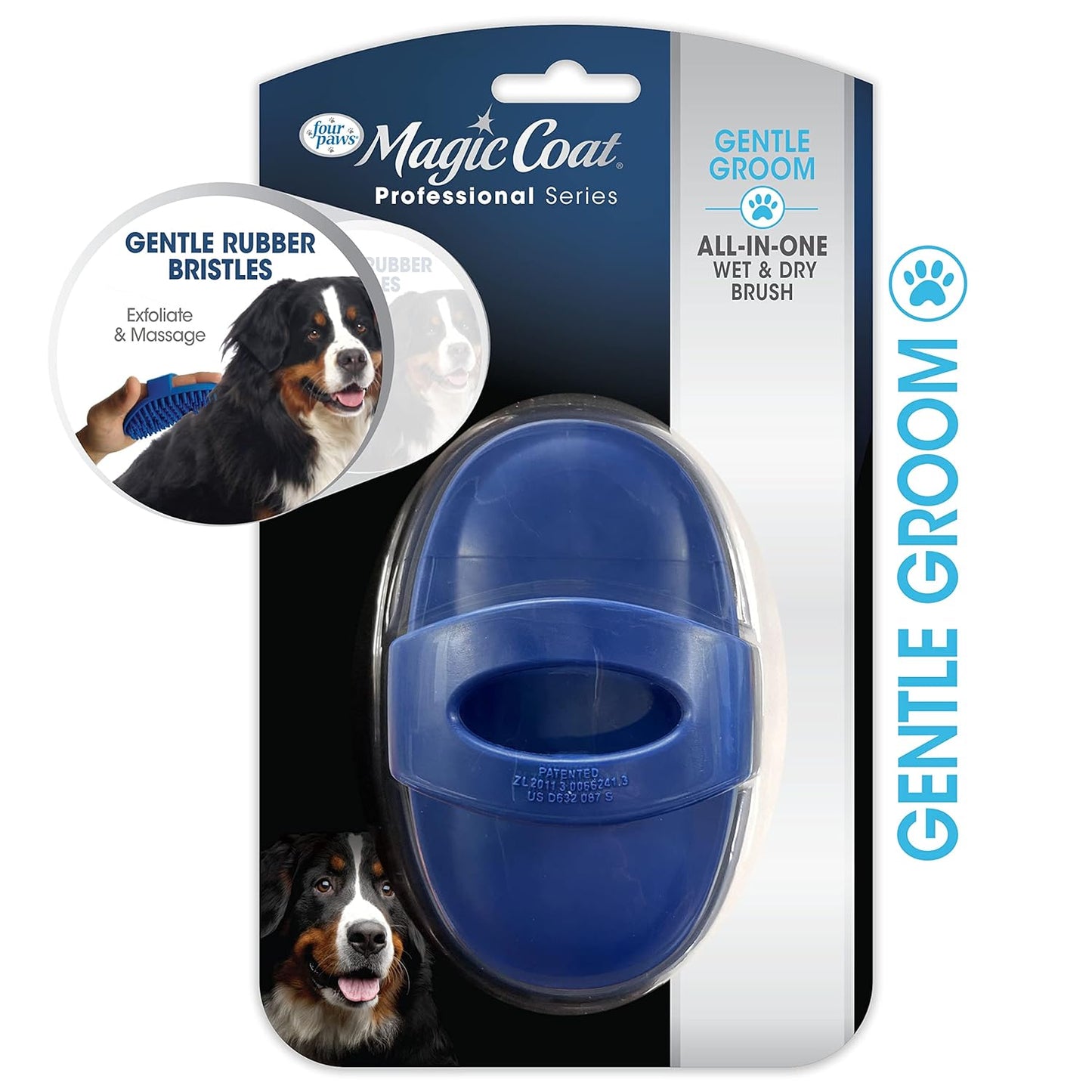 Four Paws Magic Coat Professional Series Grooming All-in-One Wet & Dry Detangling Brush for Dogs, 1 Count