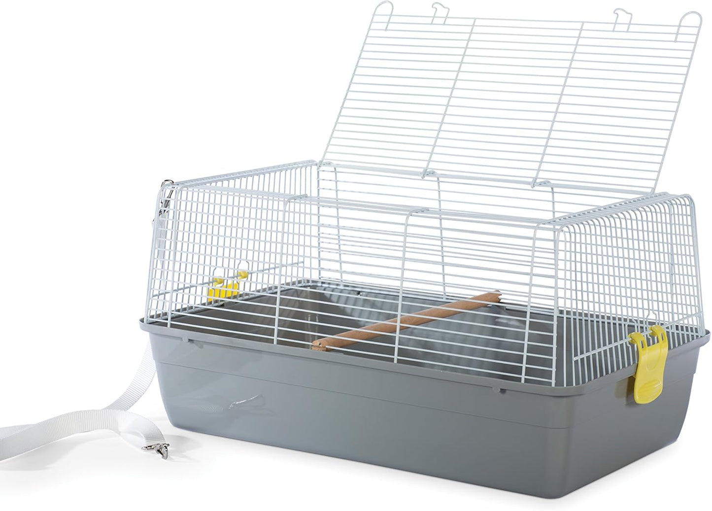 Prevue Pet Products Small Animal Travel Carrier - Hamster, Bird, Parakeet, Gerbil, Rabbit, Ferret, Guinea Pig, & Rat Carrier, Easy Pet Transportation, Travel Bird Cage, Lightweight & Portable - Gray