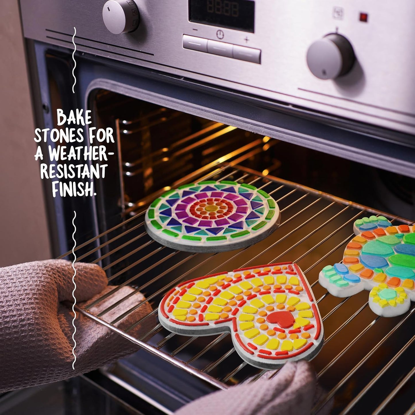 Dan&Darci Stepping Stones Painting Kit for Kids - Outdoor Crafts - Paint 5 Garden Stone - Unicorn Craft Kits for Boys, Girls Ages 6-12 - Easter Gifts for Boy, Girl Age 6, 7, 8, 9, 10 + Year Old
