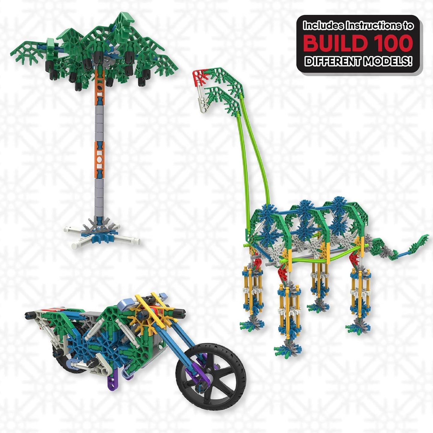 K'NEX - 100 Model Building Set ‚ 863 Pieces, STEM Building, Kid Construction Set‚ Ages 7+