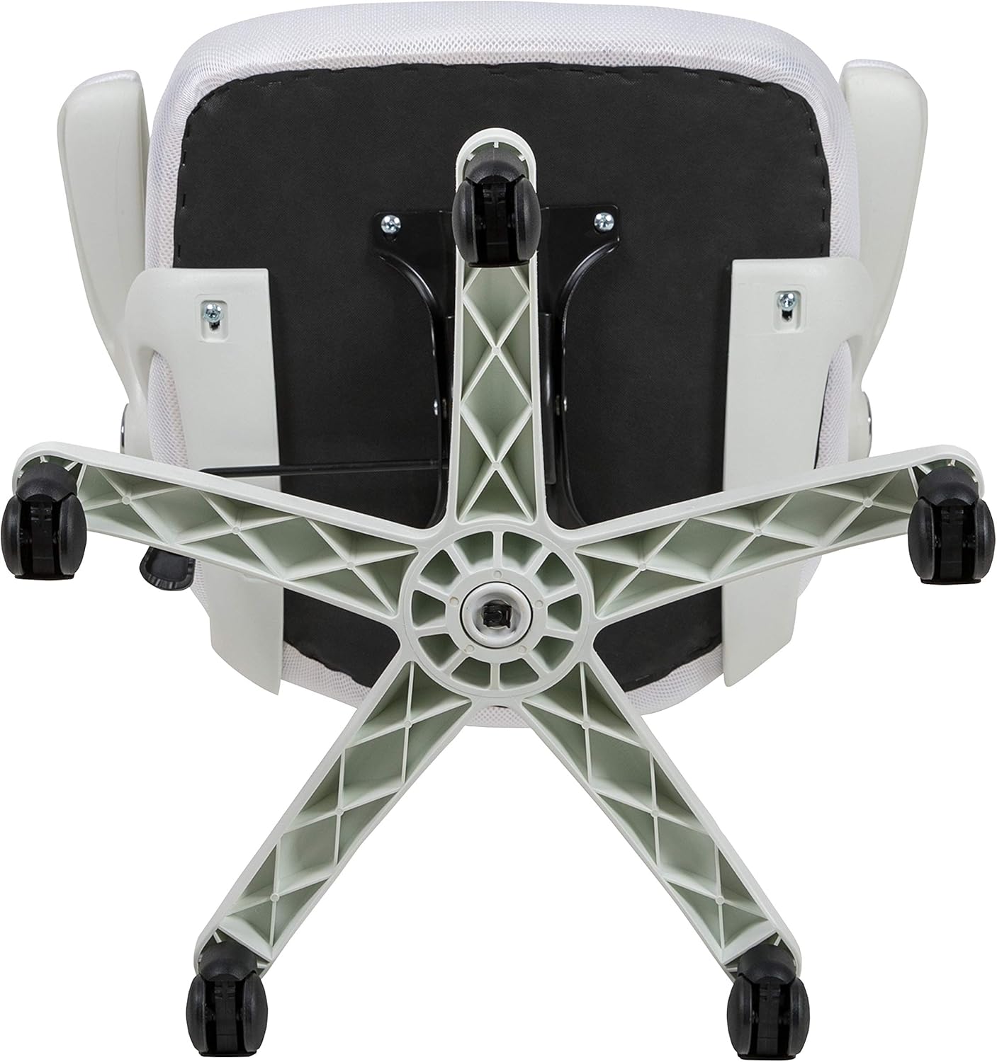 Flash Furniture Porter High-Back Swivel Office Chair with Adjustable Lumbar Support and Height, Ergonomic Mesh Desk Chair with Flip-Up Armrests, White