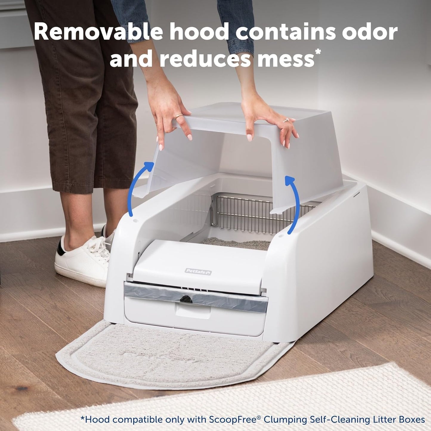 PetSafe ScoopFree Clumping Litter Box Hood & Accessory Bundle - Odor Control Box - Self-Cleaning Litter Box Accessories - Litter Box Privacy Cover - Easy to Clean