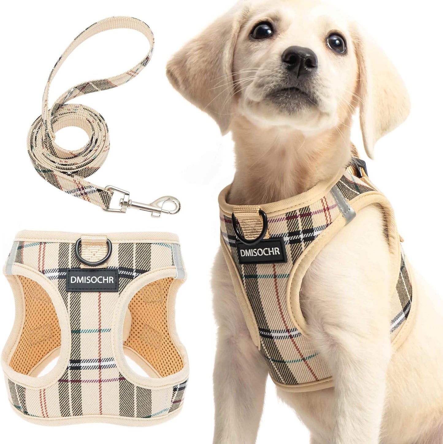 Escape-Proof Small Dog Harness - No-Choke Step-in Mesh Vest with 360° Reflective Strips, Soft Padded Breathable Harness for Anxious Dogs, Puppies & Active Breeds, Fits Corgi, Pug, Frenchie S