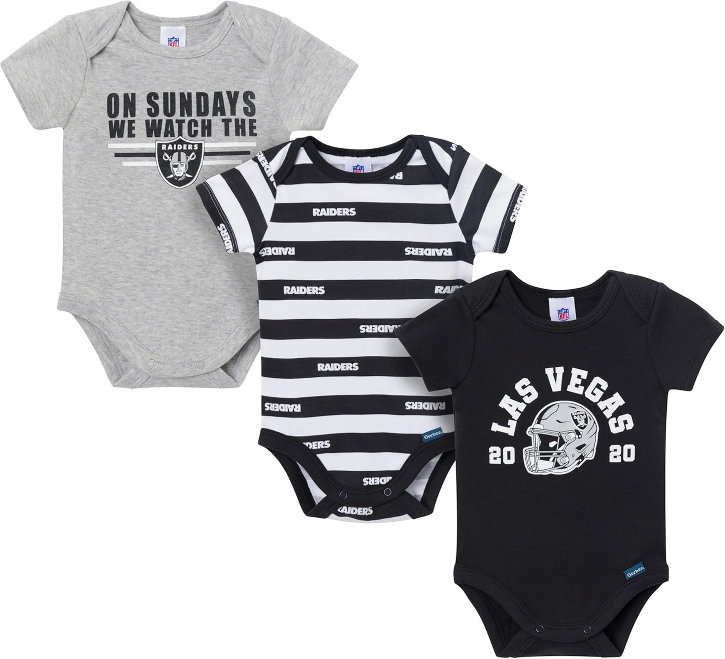 Gerber NFL Baby-Boys NFL 3-pack Onesie Bodysuit
