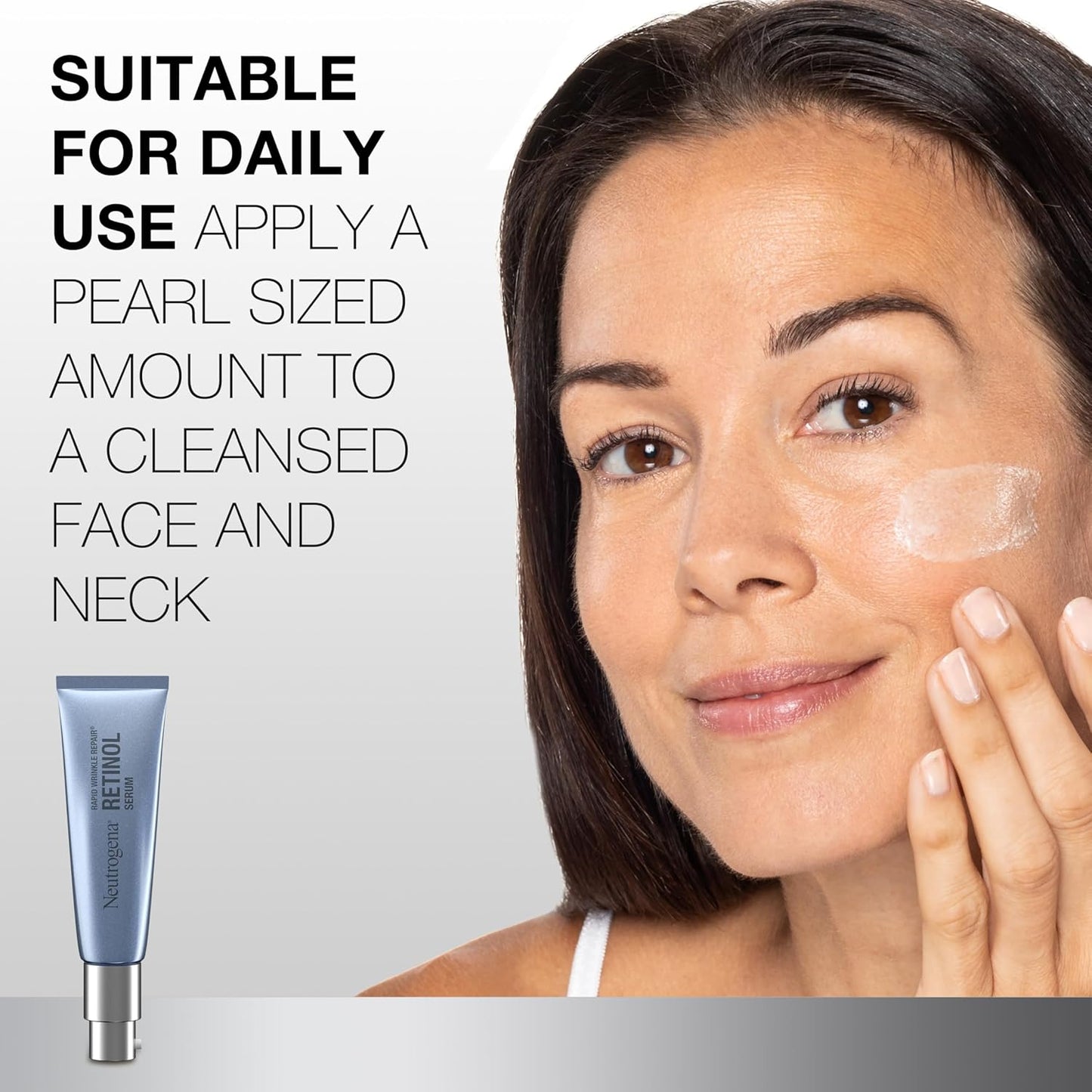 Neutrogena Rapid Wrinkle Repair Retinol Face Serum, Daily Anti-Aging Serum for Face with Retinol & Hyaluronic Acid to Fight Fine Lines, Wrinkles, & Dark Spots, 1 fl. oz