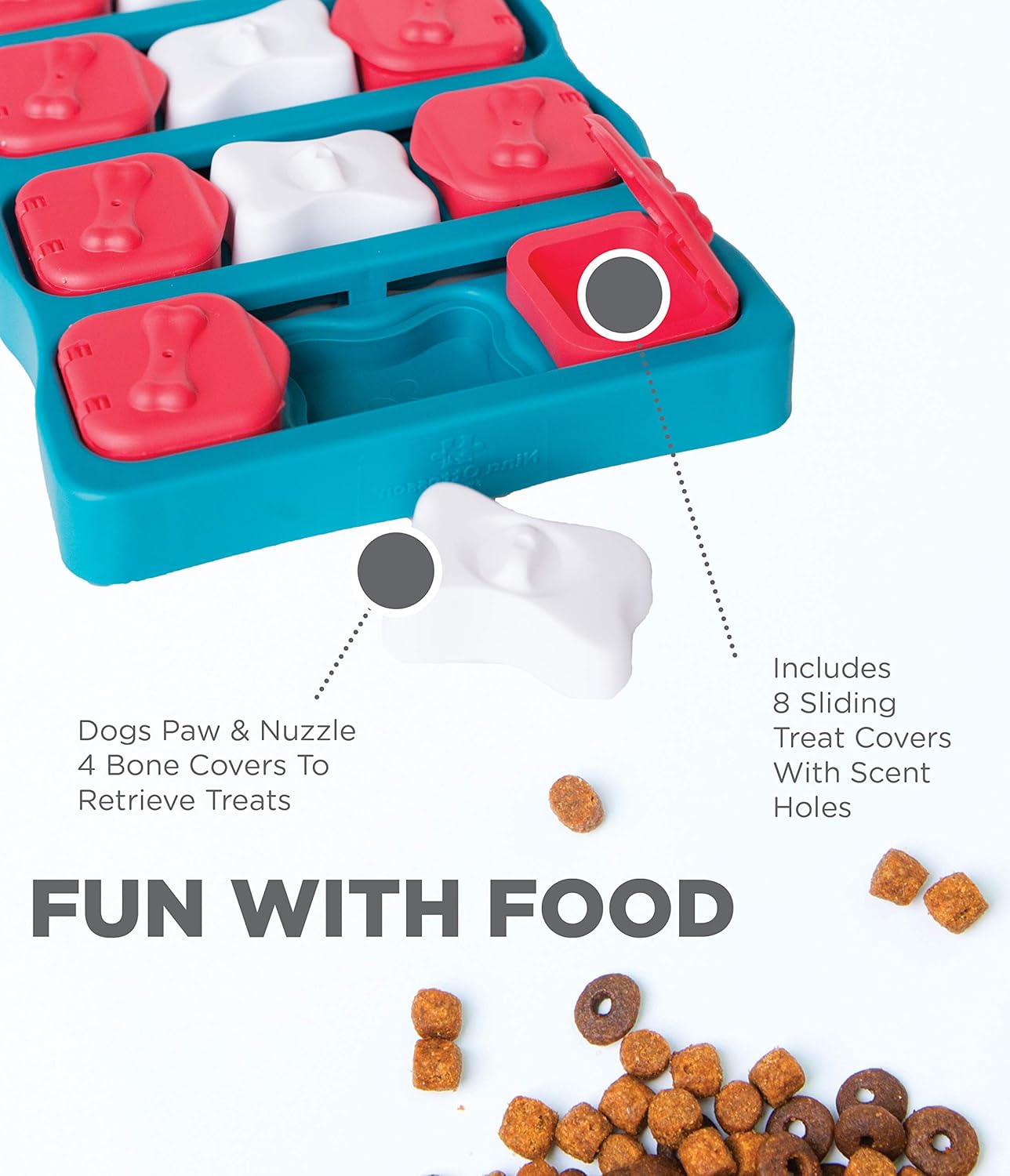 Outward Hound Slow Feeder Dog Bowl & Interactive Puzzle, Large/Regular, Orange