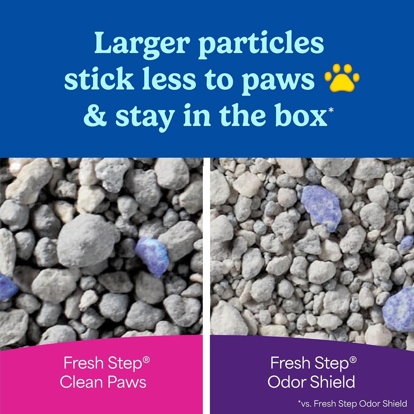 Fresh Step Advanced Clean Paws Multi Cat Clumping Cat Litter with Febreze Freshness, Low Dust, Odor Control with Ammonia Block Tech, Compatible in Automatic Litter Boxes, 37 lbs. (2 x 18.5 lb.)
