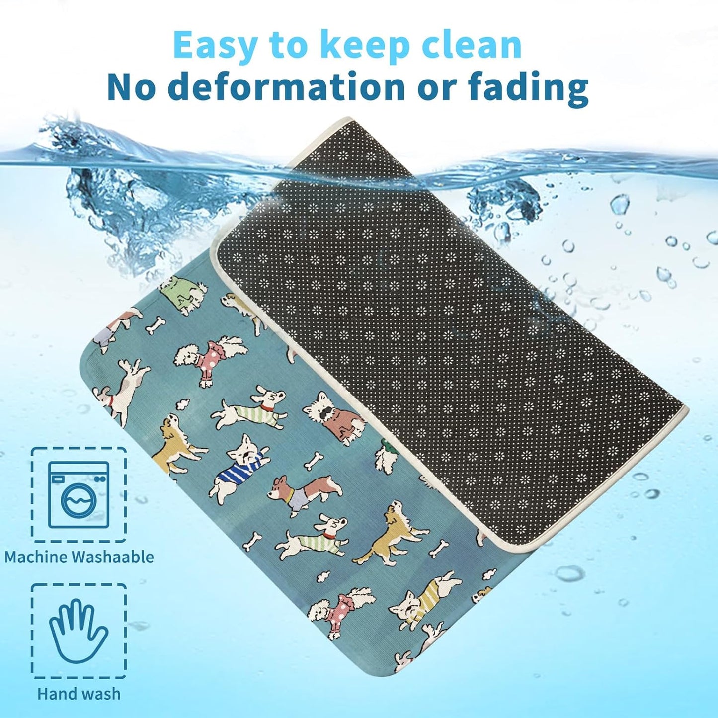 Pets Cool Mat, Washable and Portable Self Cooling Gel Pad for Dogs Cats to Prevent Heat, Blanket Sleeping Kennel Mat Suitable for All Types of Pets (Small)
