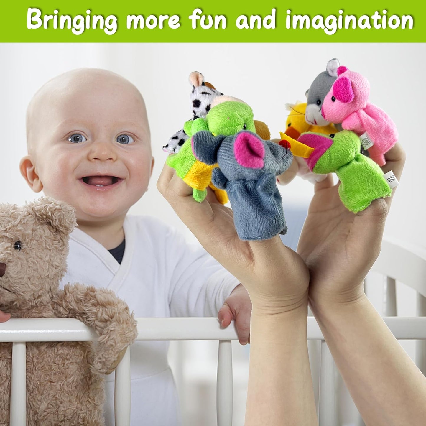 24 PCS Finger Puppets Set Mini Stuffed Animals Finger Puppet Toys for Storytelling Playing Teaching Shows Playtime Schools Birthday Party Gift Favor Supplies