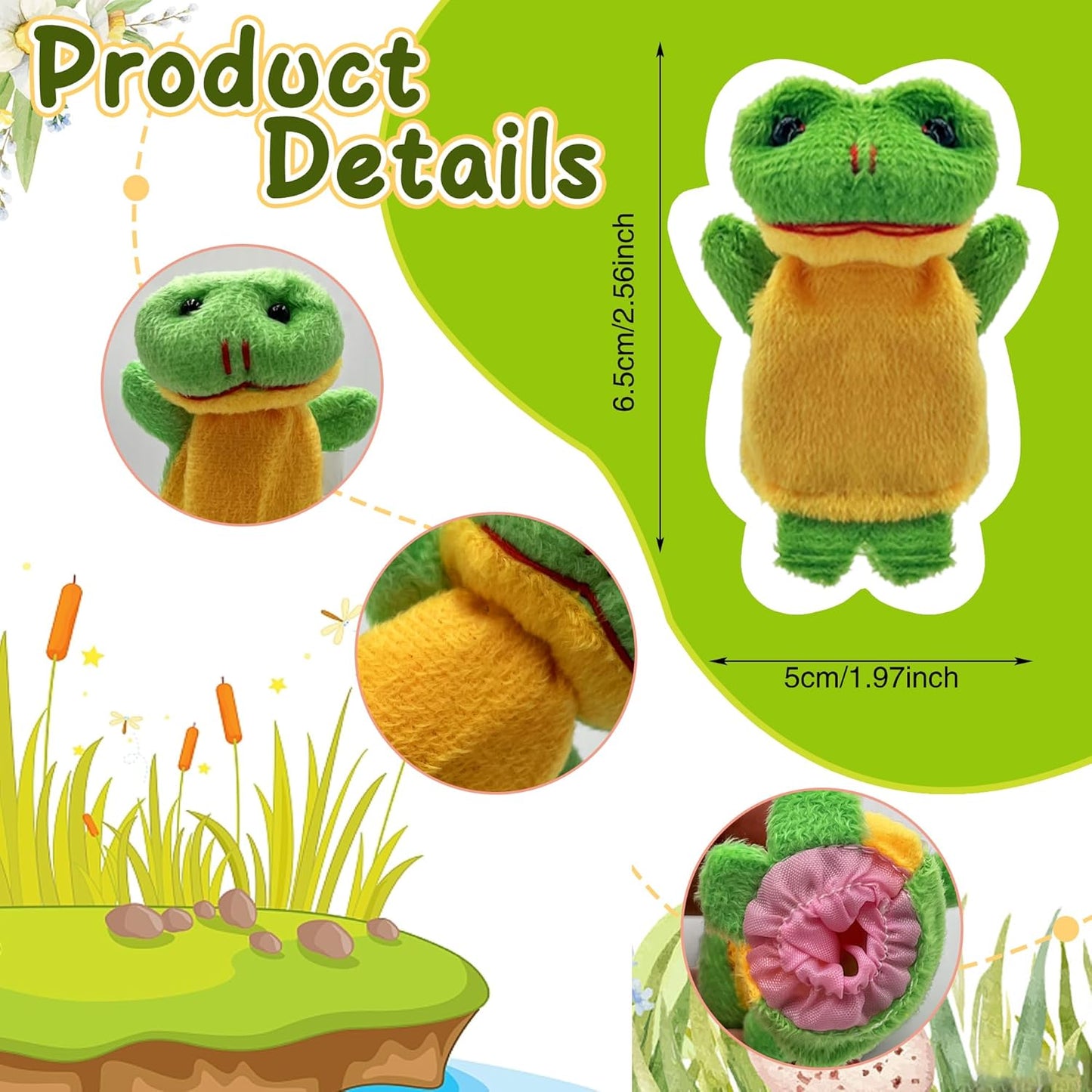 24 PCS Finger Puppets Set Mini Stuffed Animals Finger Puppet Toys for Storytelling Playing Teaching Shows Playtime Schools Birthday Party Gift Favor Supplies