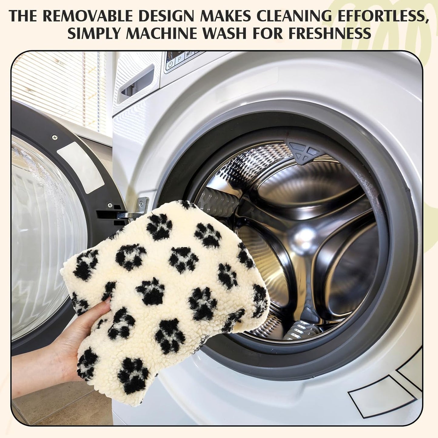 2 Pcs Replacement Cover for 20 Inch Pet Chair Bed Cooling Fabric Summer and Plush Paw Print Winter Washable Seasonal Protector for Round Moon Saucer Folding Cat Dog Nest