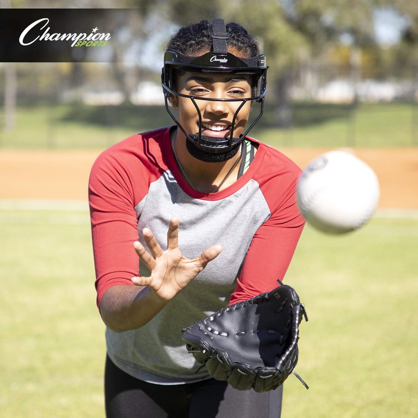 Champion Sports Steel Softball Face Mask – Durable Fielder’s Mask for Youth & Adults, Multiple Colors for Practice & Games