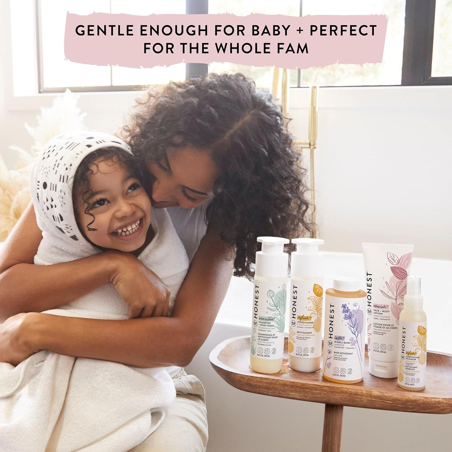 The Honest Company Foaming Bubble Bath & Baby Wash, Tear-Free, Hypoallergenic, Natural Formula, Lavender Calm Scent, 12 fl oz