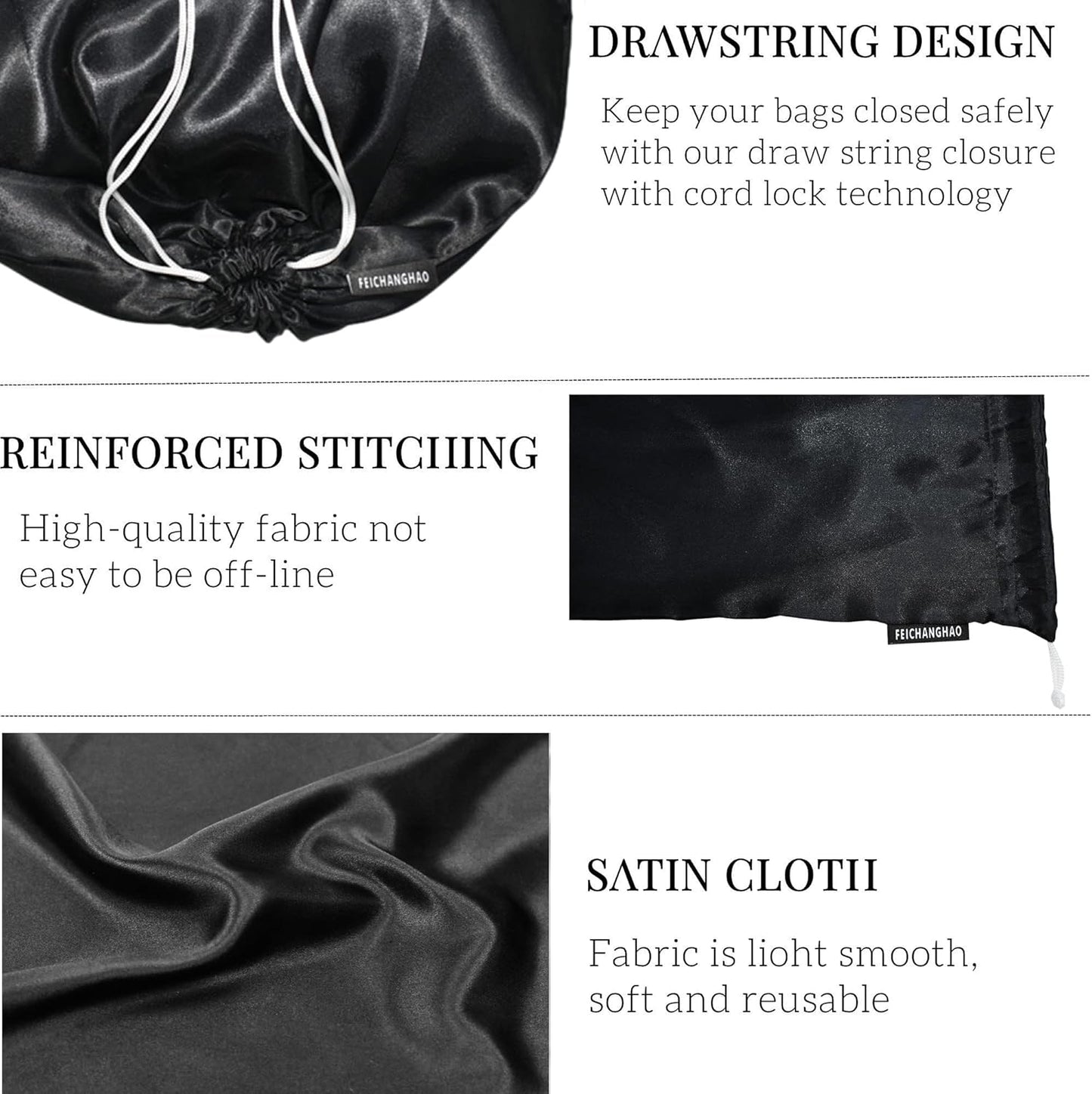 7 Pack Dust Bags for Handbags Storage Silk Cloth Bag With Drawstring Large Storage Pouch for Handbag Purse Shoes Boots