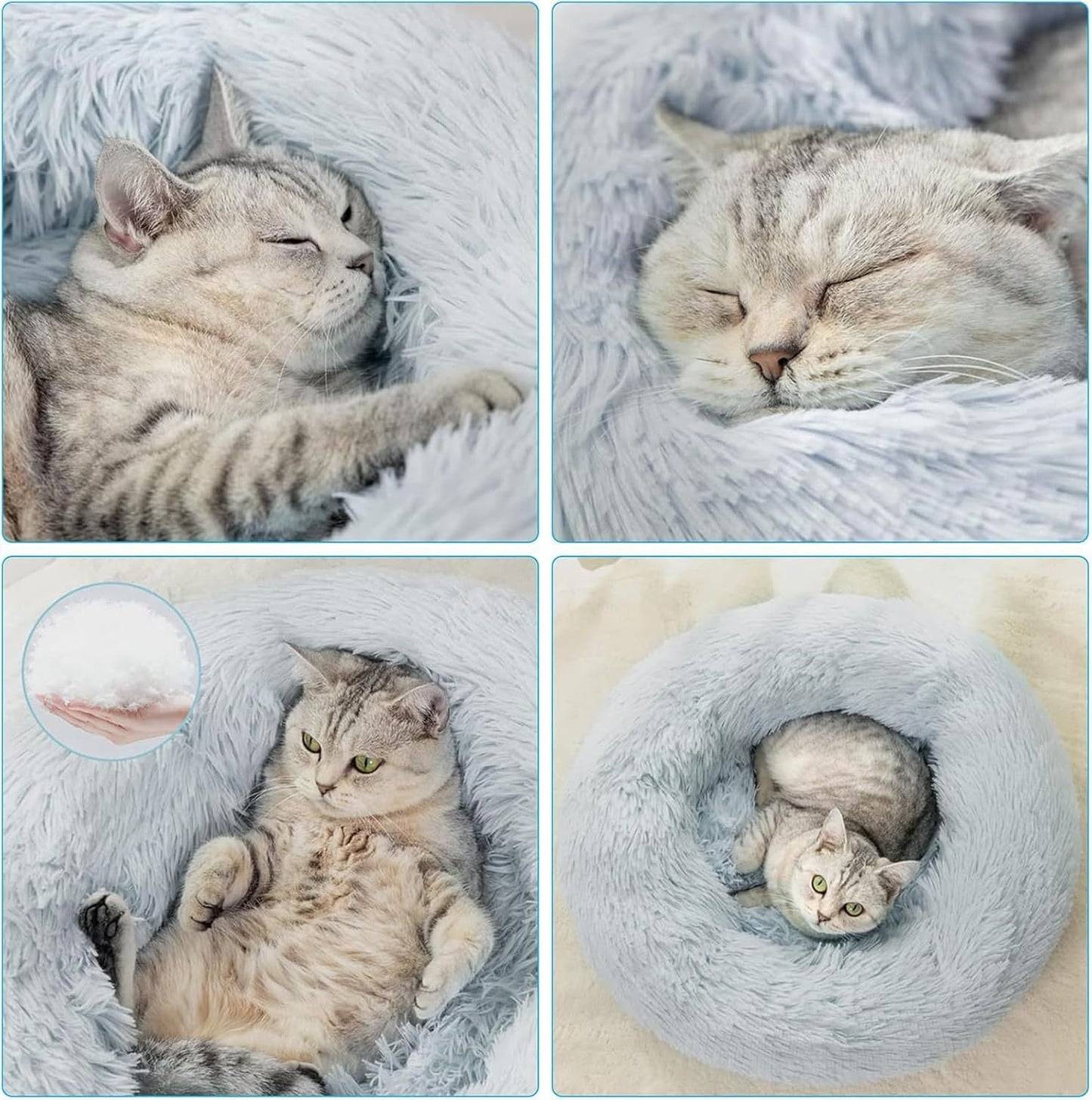 USB Heated Cats Dog Bed with Removable Washable Cover Soft Plush Antislip Base Heating Mat for Indoor Pet Rest Place Heated Cats Bed