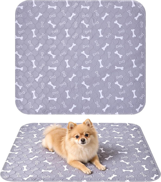 Washable Dog Pee Pads, Reusable Pet Mat Waterproof Non-Slip Dog Crate Mat, Super Absorbent Puppy Training Pad for Bed Sofa Car Floor Travel Outdoor for Dogs Cats