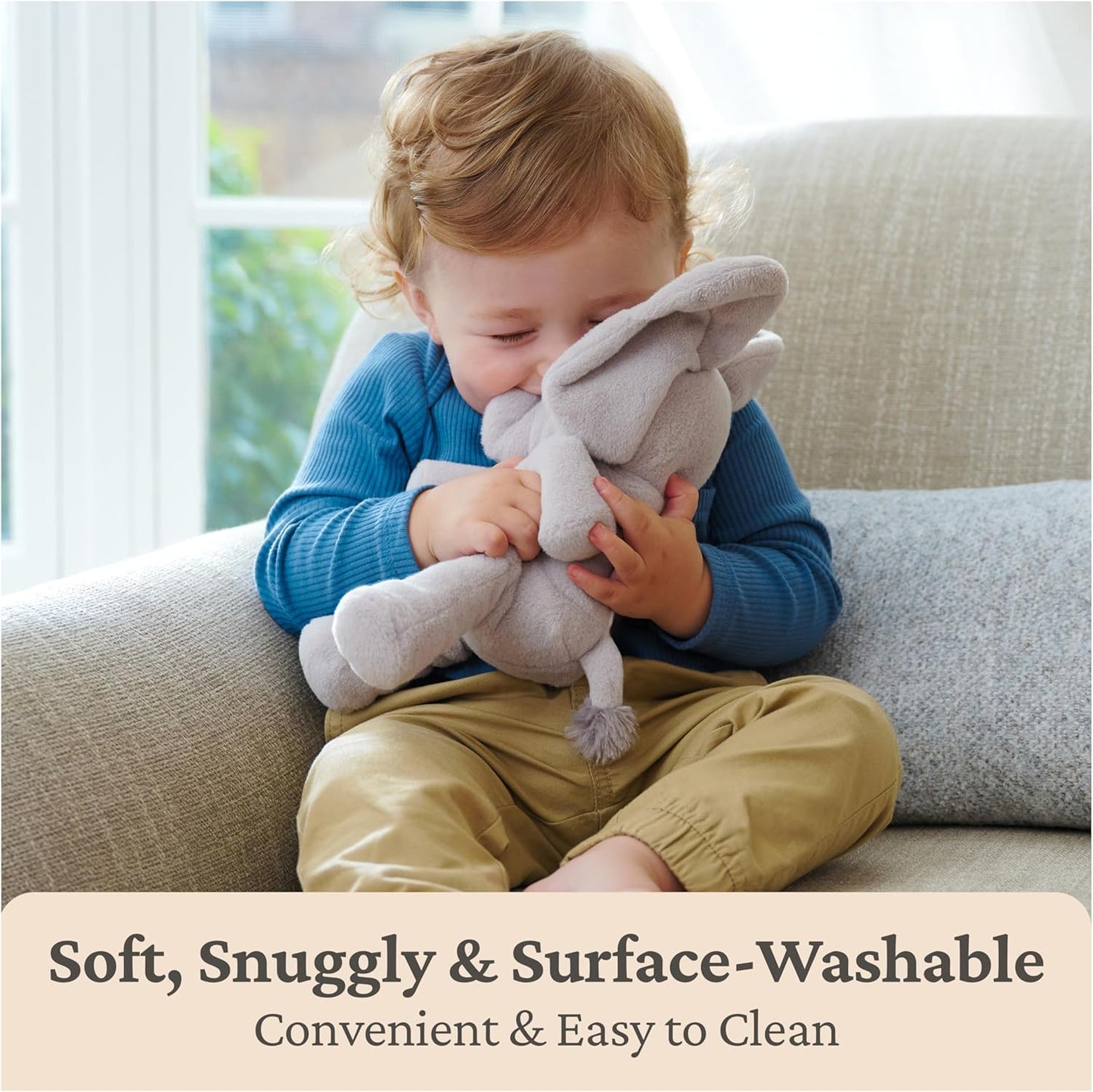 GUND Baby Peek-a-Boo Flappy Elephant Plush, Elephant Stuffed Animal, Baby Toy for Ages 0 and Up, Gray, 7" (Batteries Not Required)