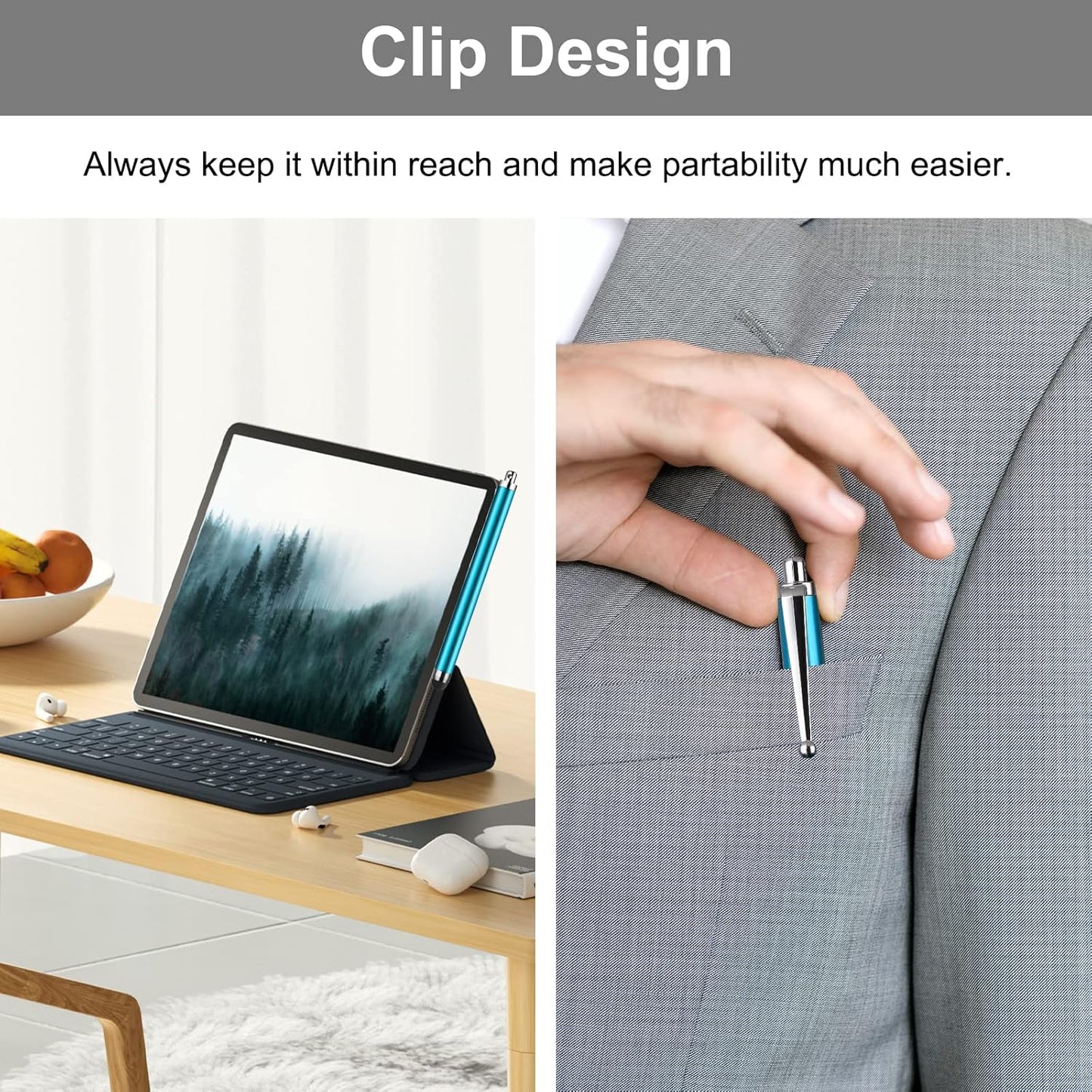 Stylus Pen [10 Pack] Universal Capacitive Touch Screen Pens for Tablets, iPad mini, iPad Pro, iPad Air, Smartphones, Samsung Galaxy - Multiple Colors