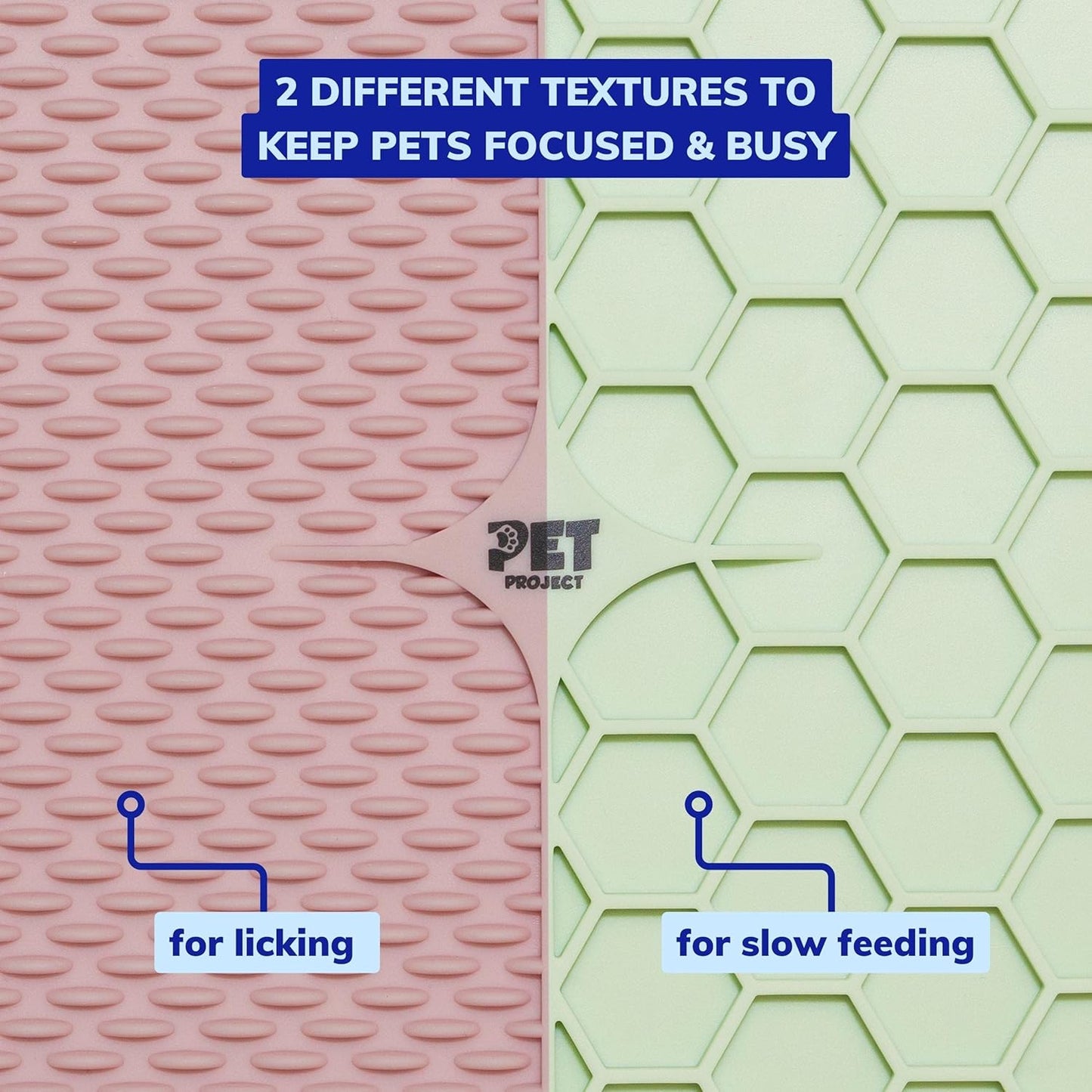 Dog Lick Mat for Dogs Slow Feeder Licking Mat Anxiety Relief Lick Pad with Suction Cups for Peanut Butter Food Treats Yogurt, Pets Bathing Grooming Training Calming Mat - 2 Pack