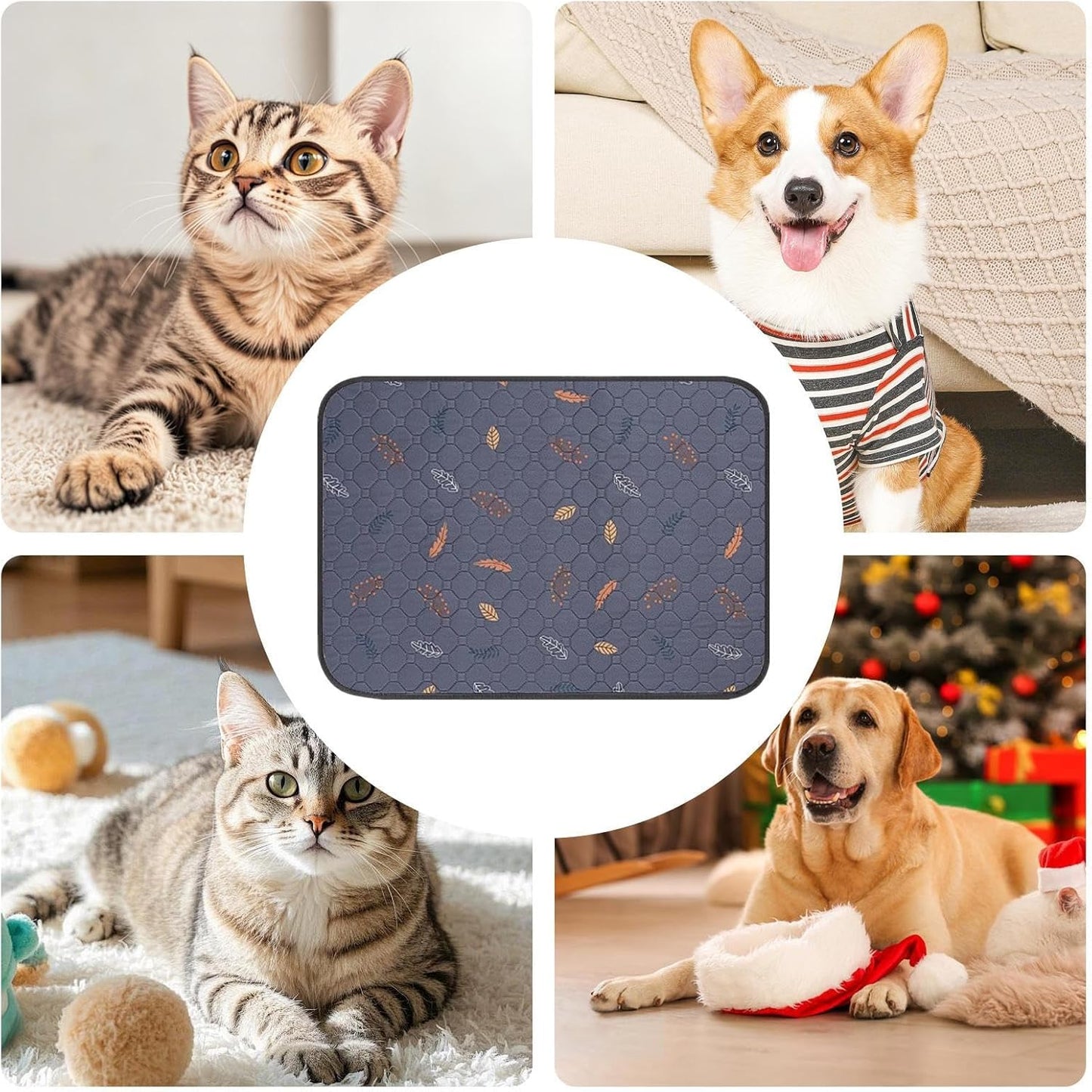 Pet Absorbent Pee Pads - Strong Puppy Training Underpad, Dog Potty Pad with Waterproof Design, Home Accessory Easy Use and , Whelping Bed Crate for Small Medium Large Dog Floors