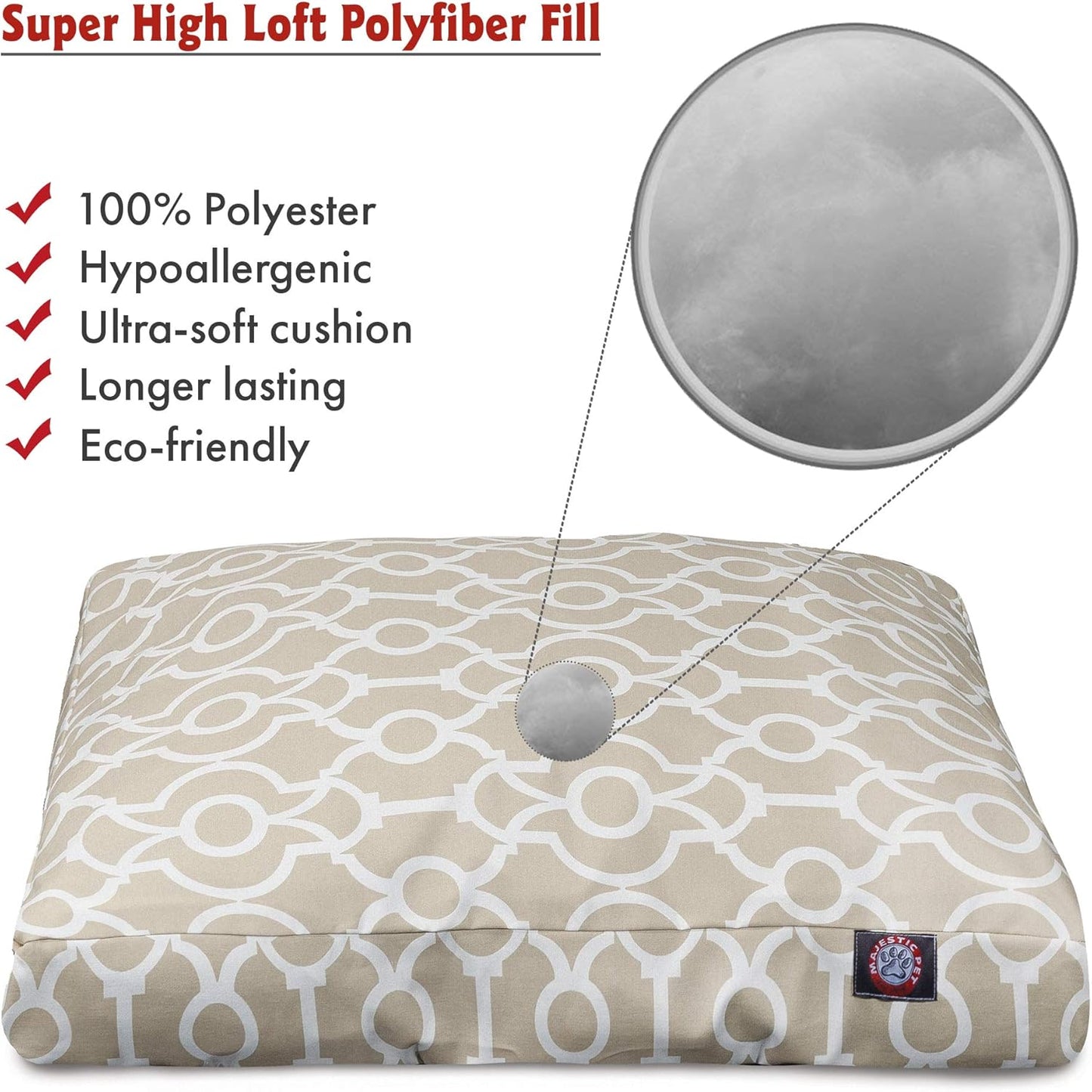 Majestic Pet Athens Sand Large Rectangle Pet Bed