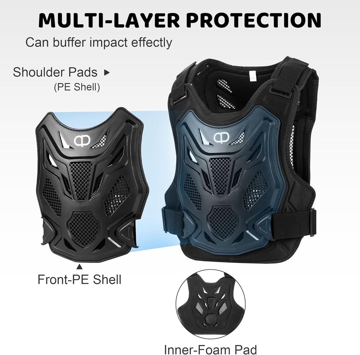 DA - Kids Dirt Bike Gear - Youth Motorcycle Riding Protective Gear Motocross Armor Suit Chest Protector for Boys Girls Mountain Biking Cycling