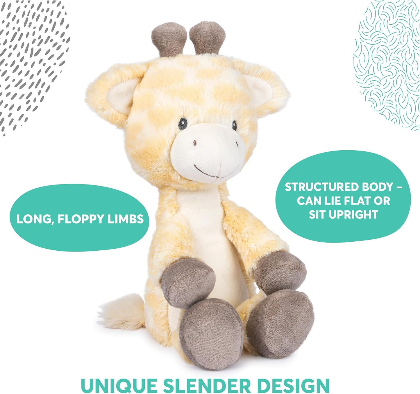 Baby GUND Lil’ Luvs Collection, Bodi Giraffe Premium Plush Stuffed Animal for Babies, Yellow/Brown, 12”