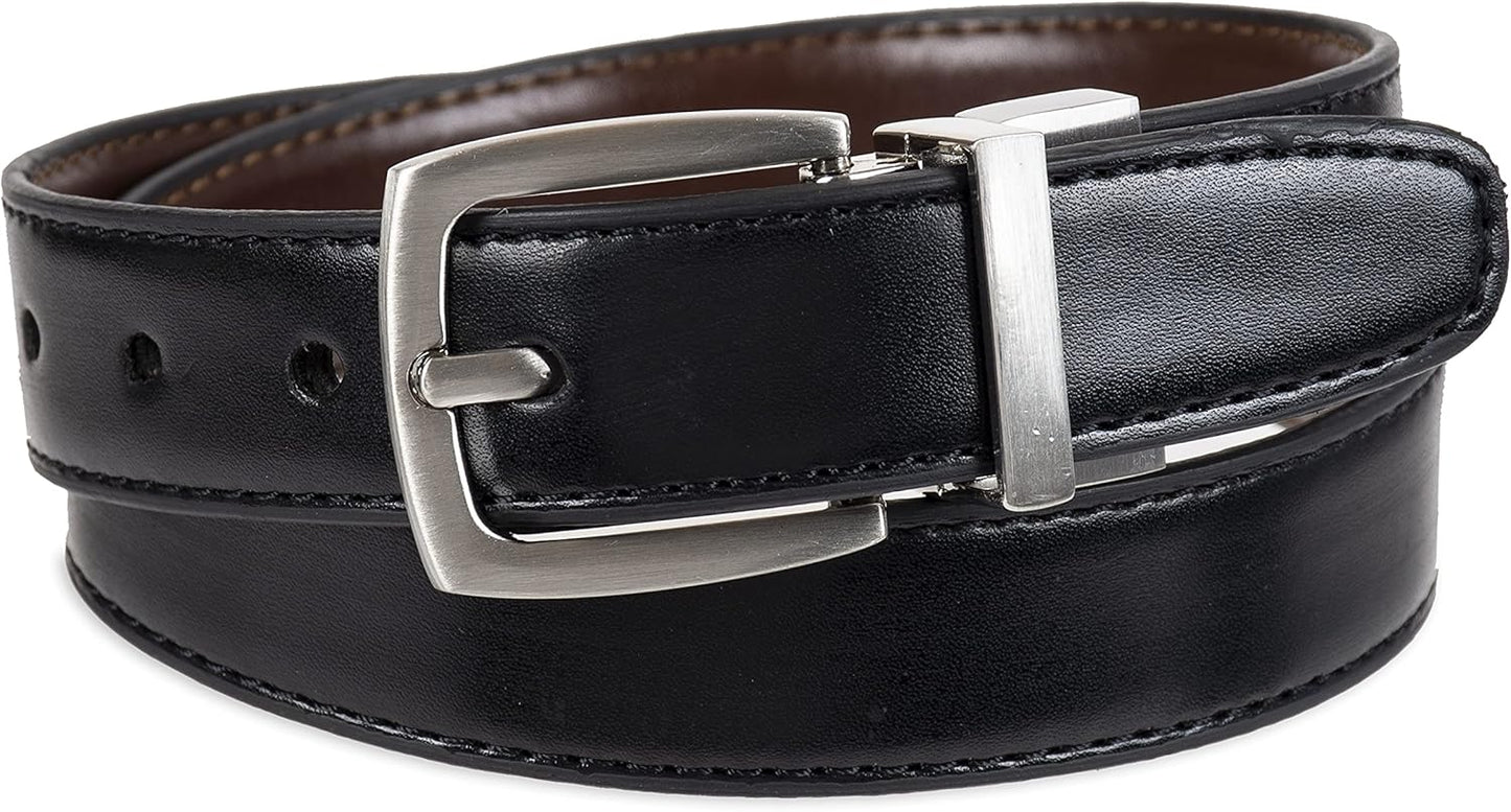 Dockers Boys’ 2-in-1 Reversible Belt – Versatile for School, Casual & Dress Wear