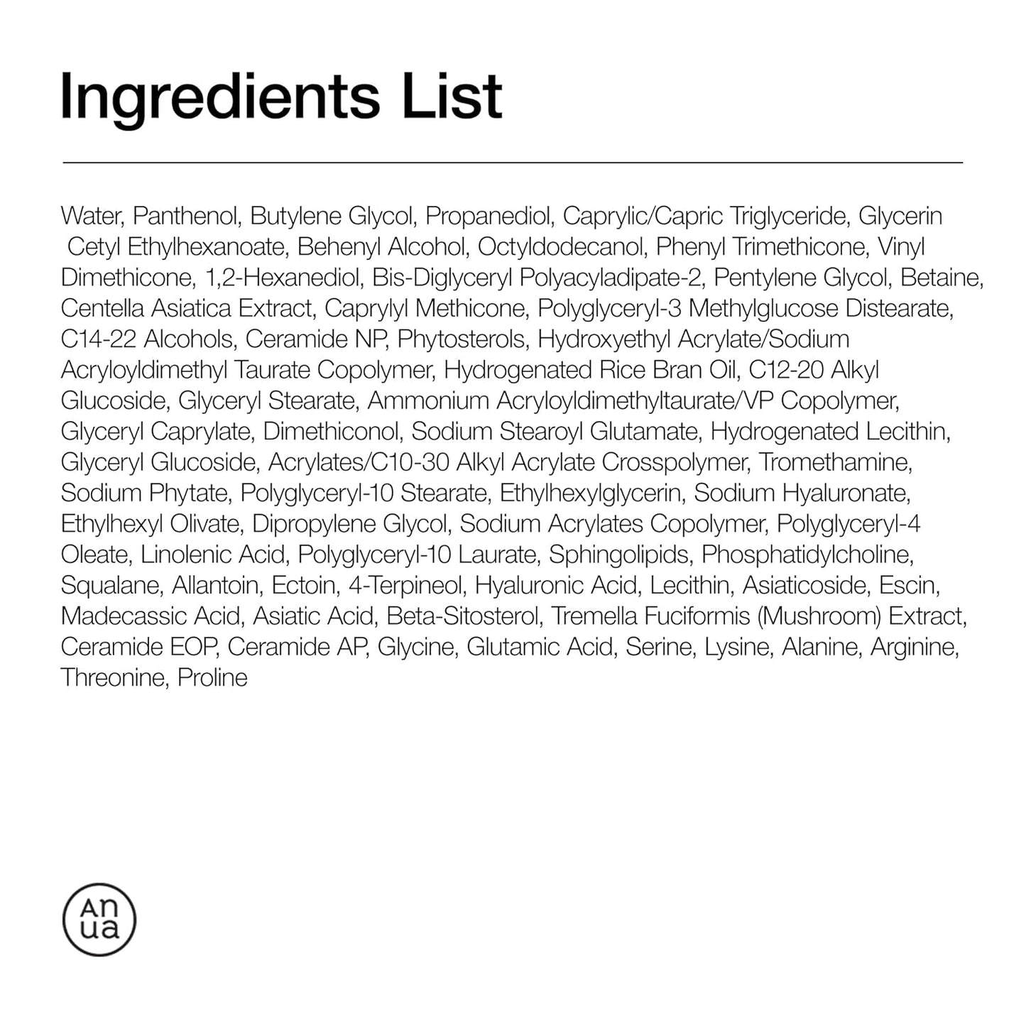 ANUA 3 Ceramide Panthenol Moisture Barrier Cream, Hydrating Daily Face Moisturizer for All Skin Types, Soothing, Non Comedogenic, with Centella for Skin Barrier, Korean Skincare, 3.38 fl oz.