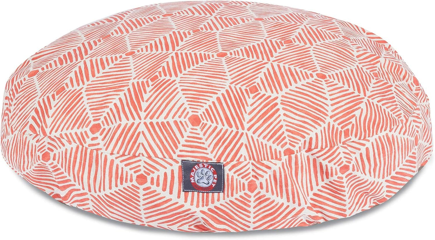 Majestic Pet Charlie Salmon Large Round Pet Bed