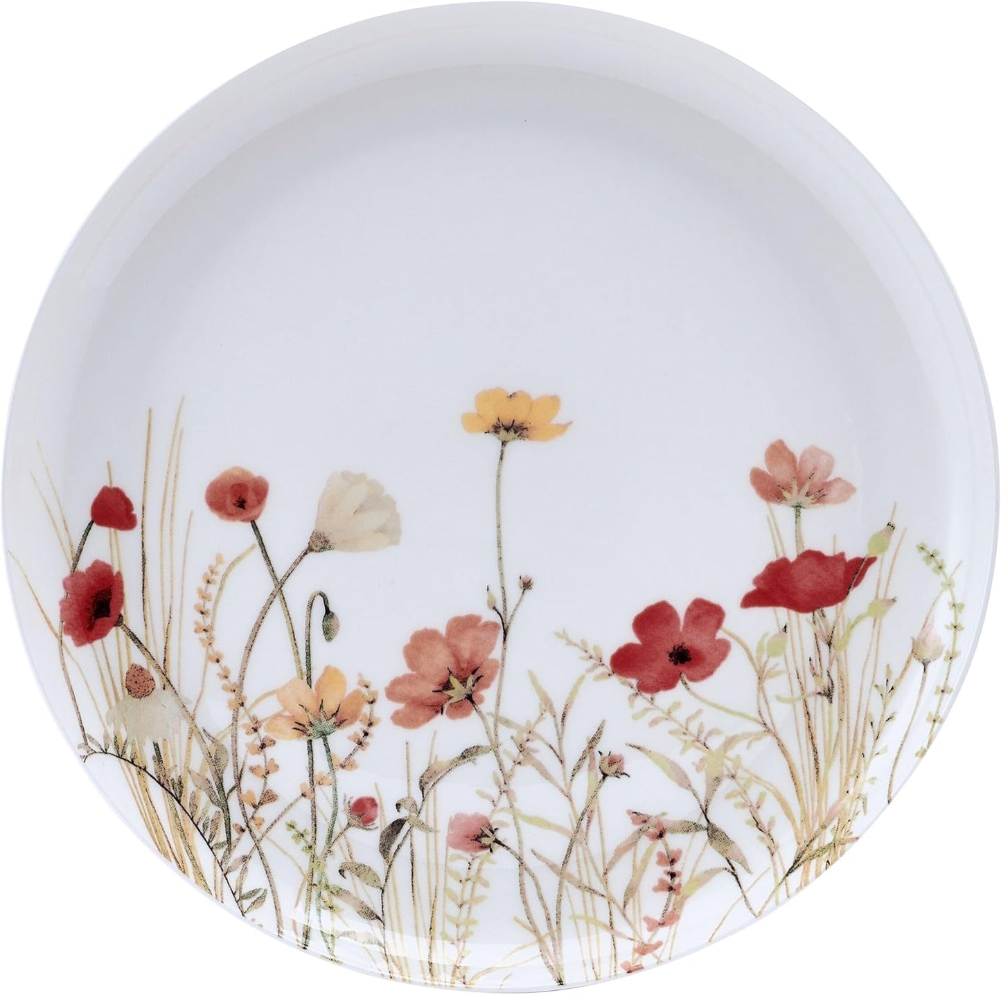 Mikasa Meadow Serenade 12 Piece Floral Bone China Durable Chip Resistant Lightweight Dinnerware Set, Service for 4