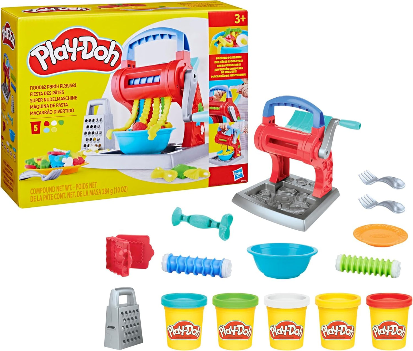 Play-Doh Kitchen Creations Noodle Party Playset for Kids 3 Years and Up with 5 Non-Toxic Colors (Amazon Exclusive)