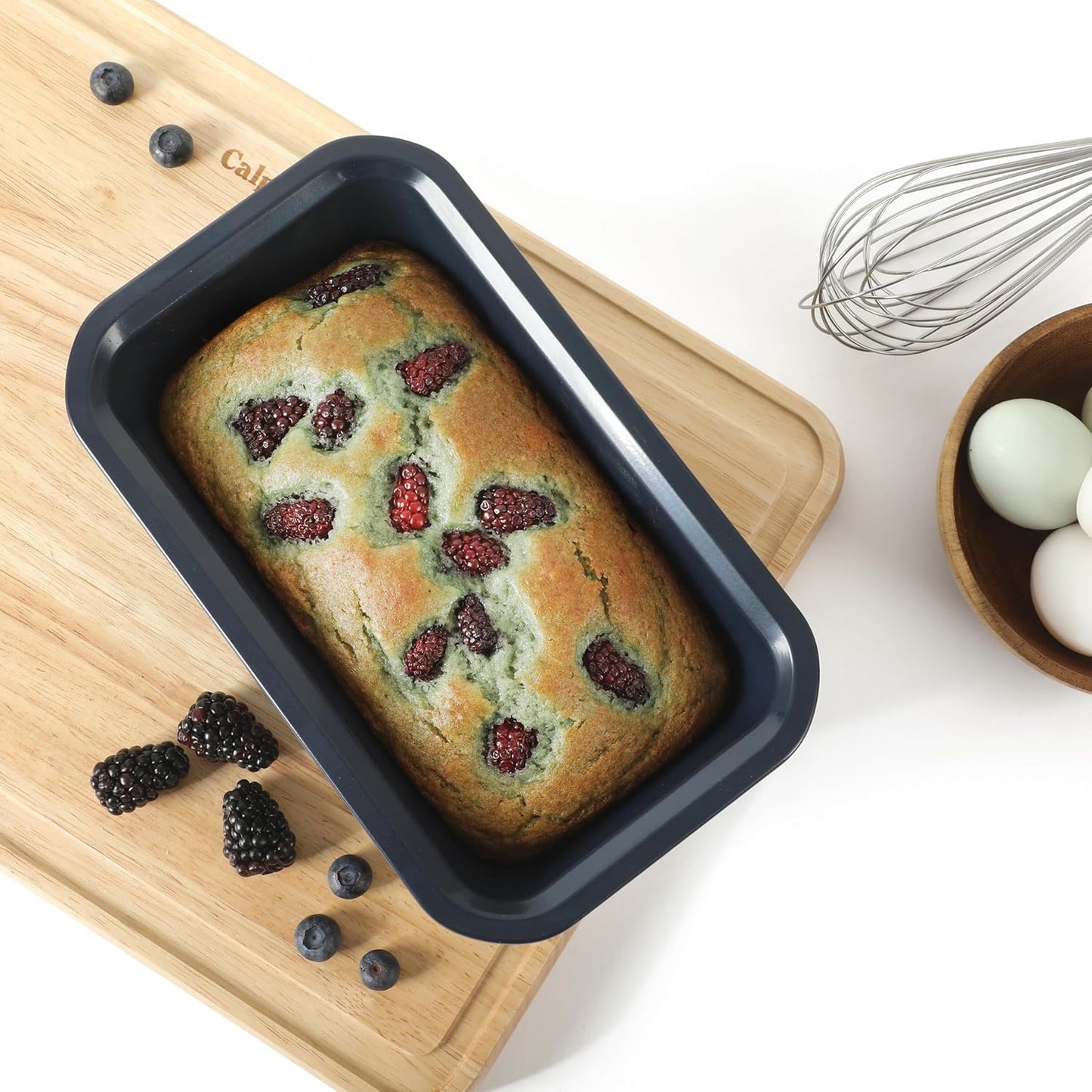Calphalon Legacy 10-Piece Nonstick Bakeware Set, PFA-Free Nonstick Coating, Oven Safe, Includes Sheet Pans, Muffin Pan, Round Cake Pans, Loaf Pan and Cooling Rack, Navy Blue