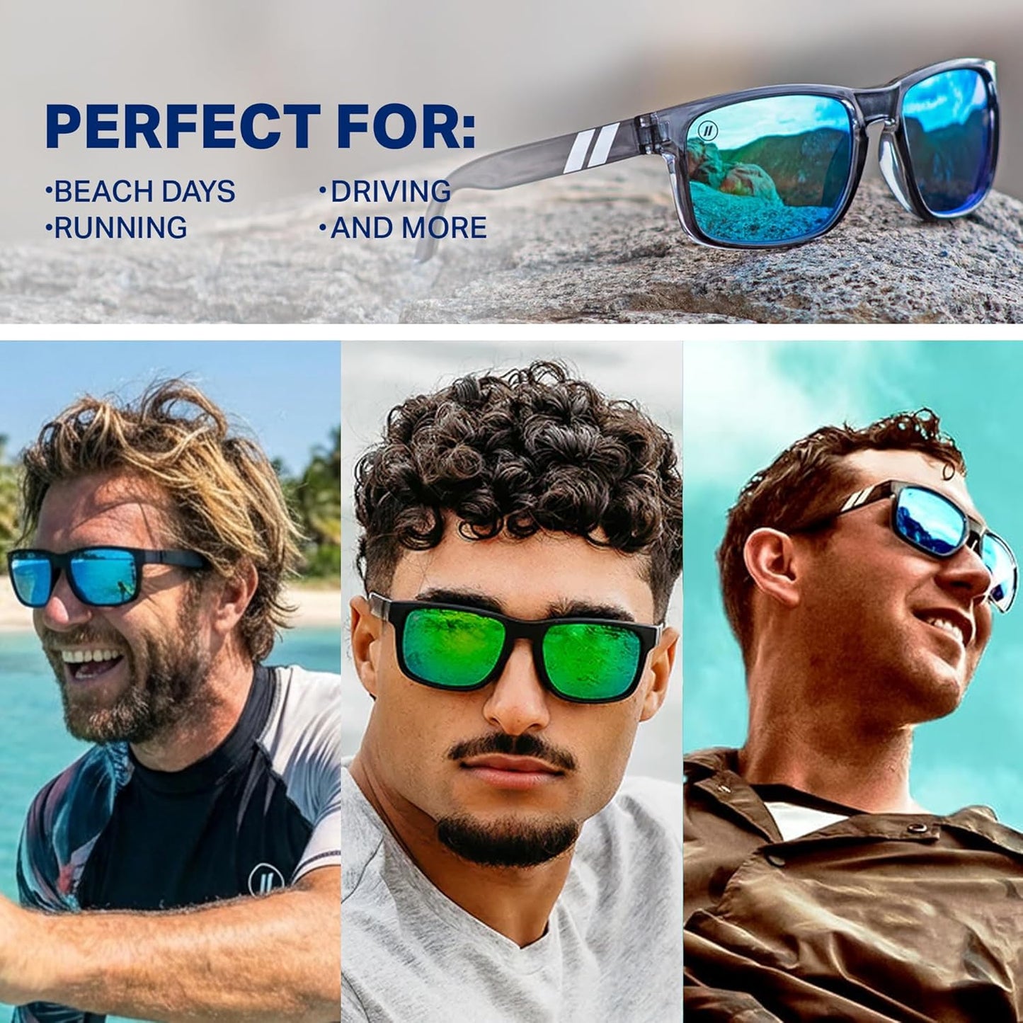 Blenders Eyewear Canyon – Polarized Sunglasses – Active Style, Durable Frame – 100% UV Protection – For Men & Women